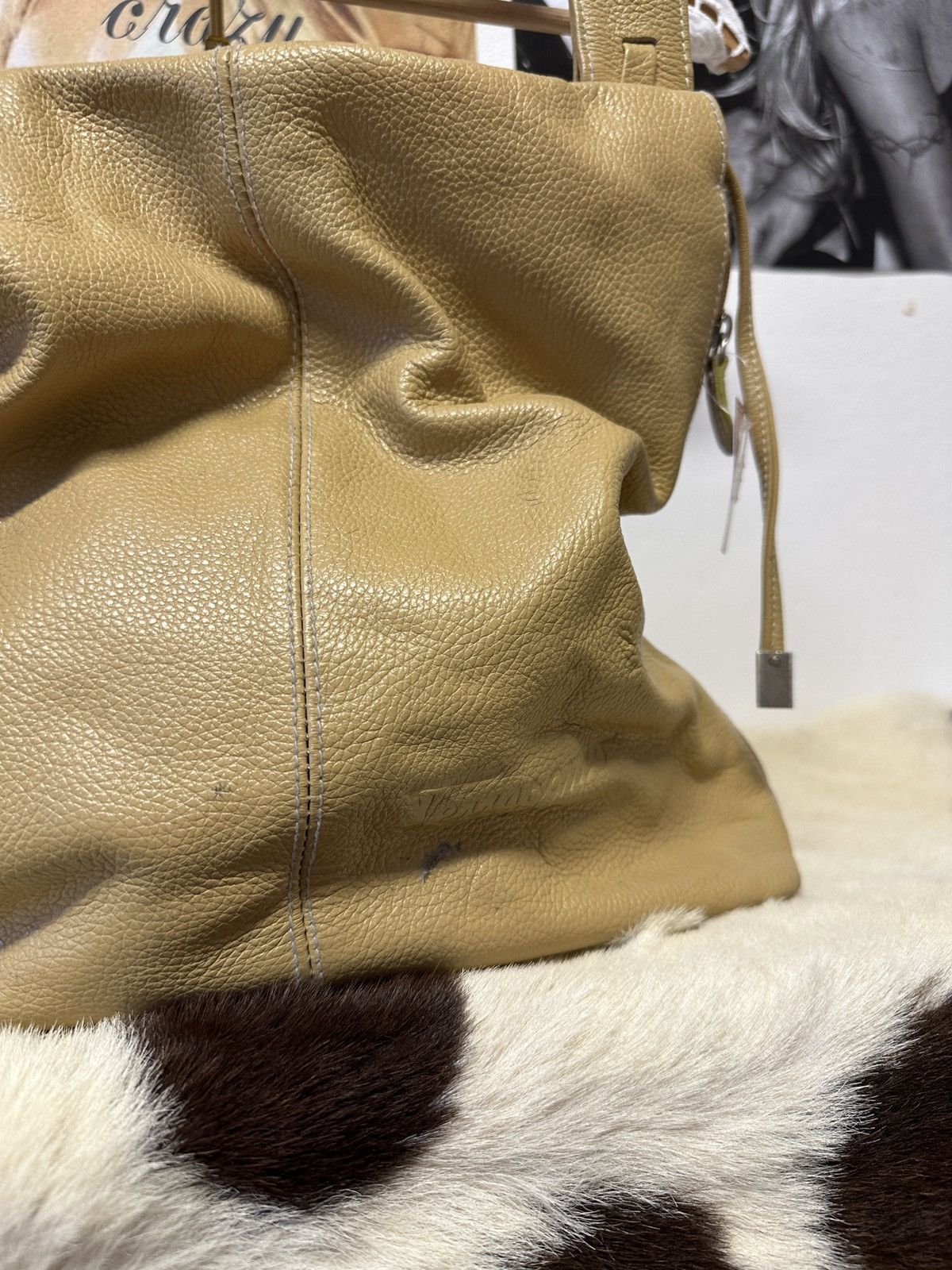 Vintage Vintage yellow leather shoulder bag Size ONE SIZE - 3 Thumbnail