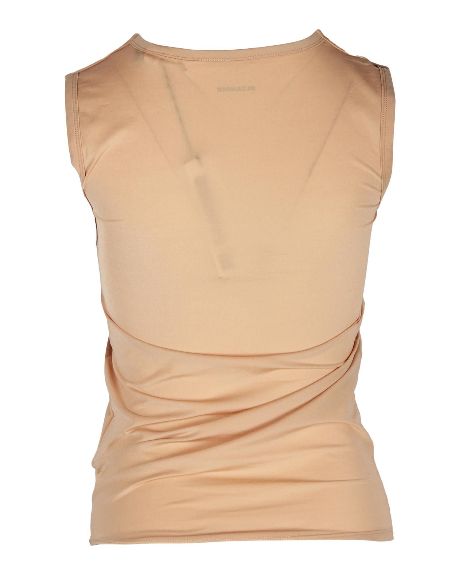 image of Beige Polyester Tank Top By Jil Sander, Women's (Size Small)