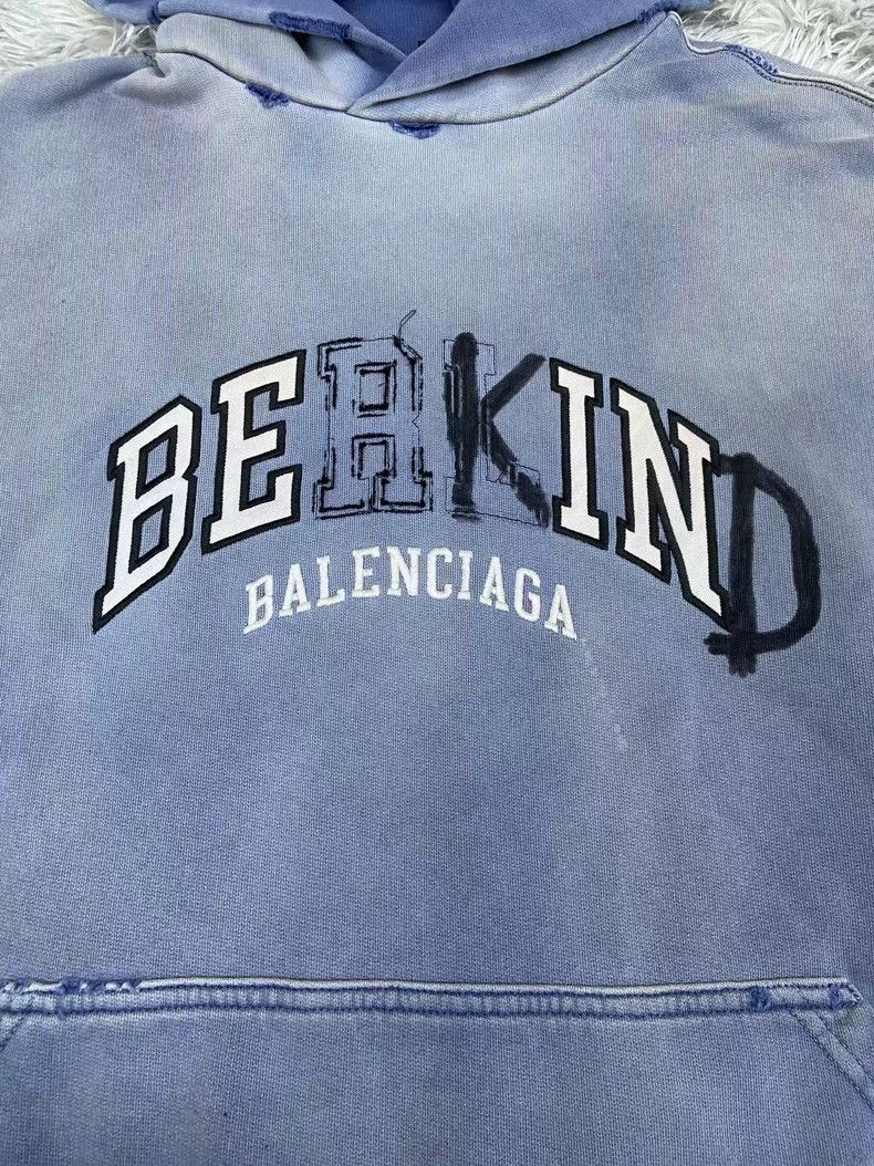 Balenciaga Balenciaga Old sweaters made by bekind haze blue mud dyeing Size US M / EU 48-50 / 2 - 2 Thumbnail