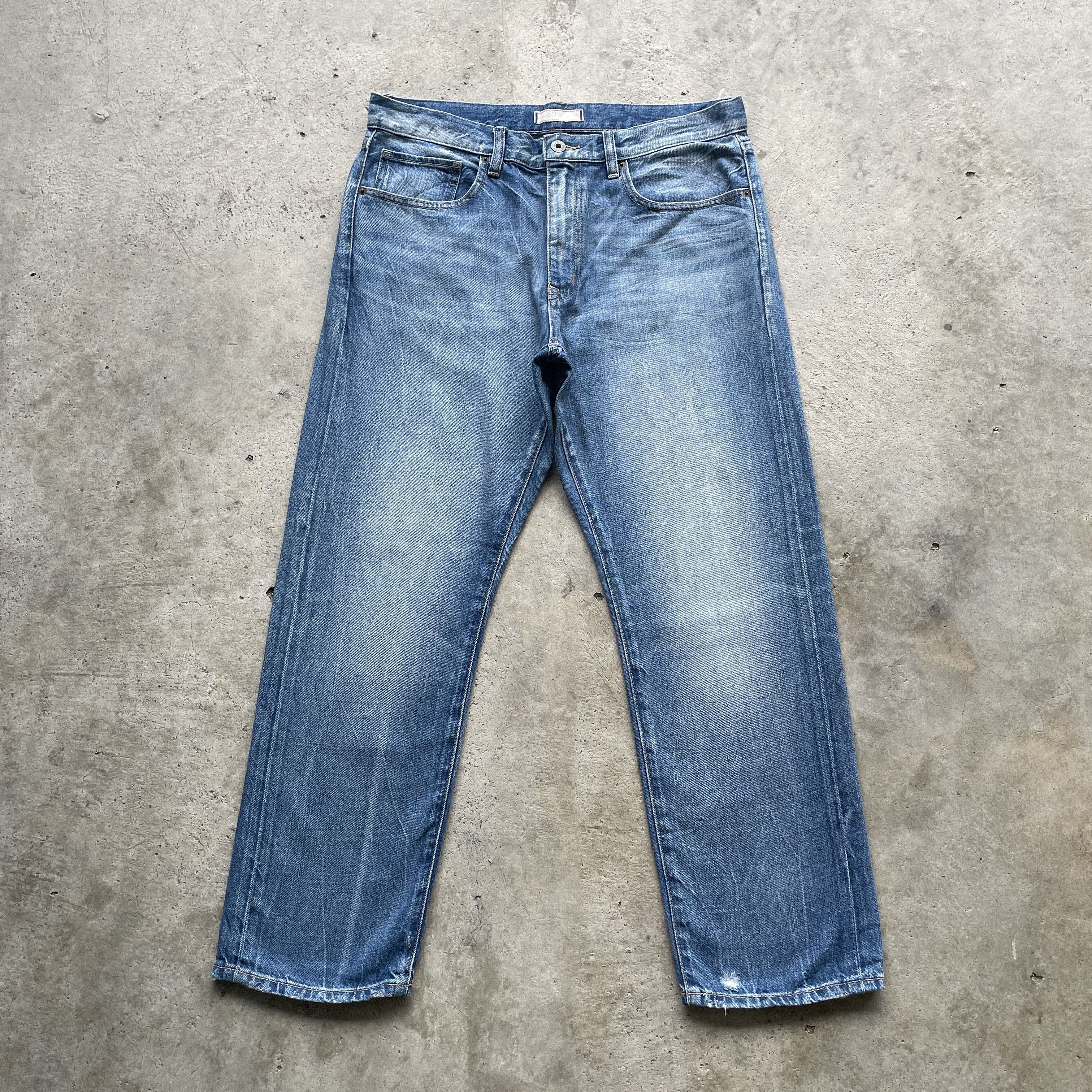 Japanese Brand VINTAGE JAPANESE JEANS FADED DENIM WASH PANTS W34x27.5 Size US 34 / EU 50 - 2 Thumbnail