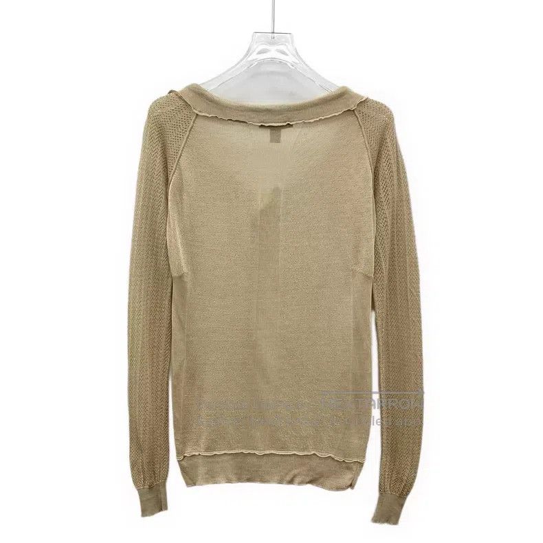 Louis Vuitton Louis Vuitton Brown Ribbon Scarf Crew Neck Long Sleeve swe Size S / US 4 / IT 40 - 2 Thumbnail