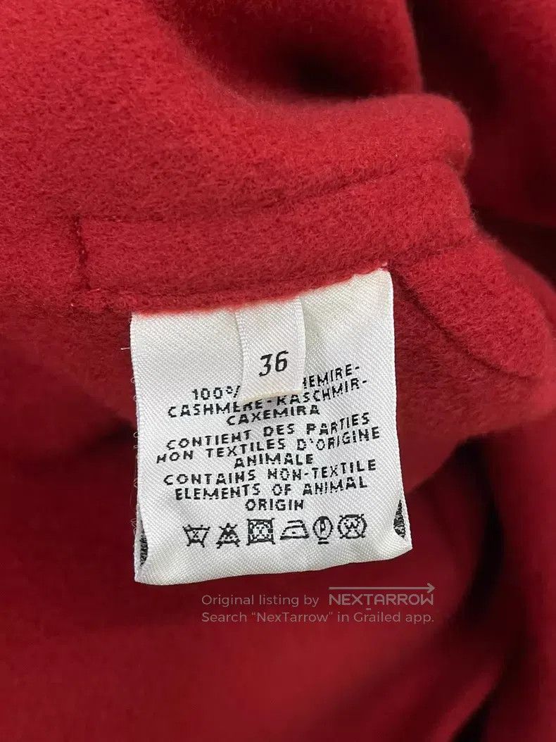 Hermes Hermes Red Collar Tie Cashmere Coat Size XS / US 0-2 / IT 36-38 - 5 Thumbnail