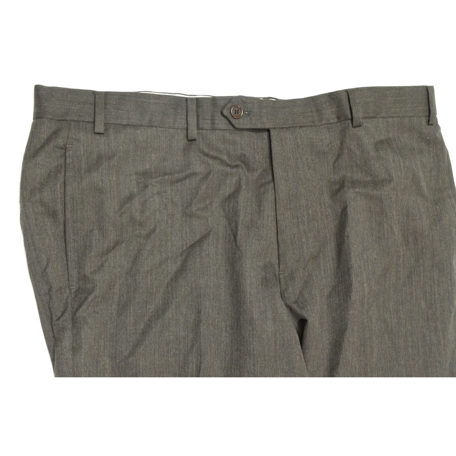 Brooks Brothers BROOKS BROTHERS MADISON Fit Trousers Pants Brown Wool Regular Fit Mens 40x30 Dress Pants Straight Front Pockets Slit/Dress Size US 40 / EU 56 - 3 Thumbnail