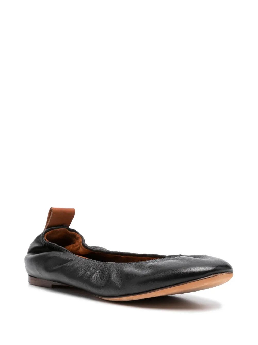 Lanvin o1y0326 Ballet Flats in Black Size US 5 / IT 35 - 2 Thumbnail