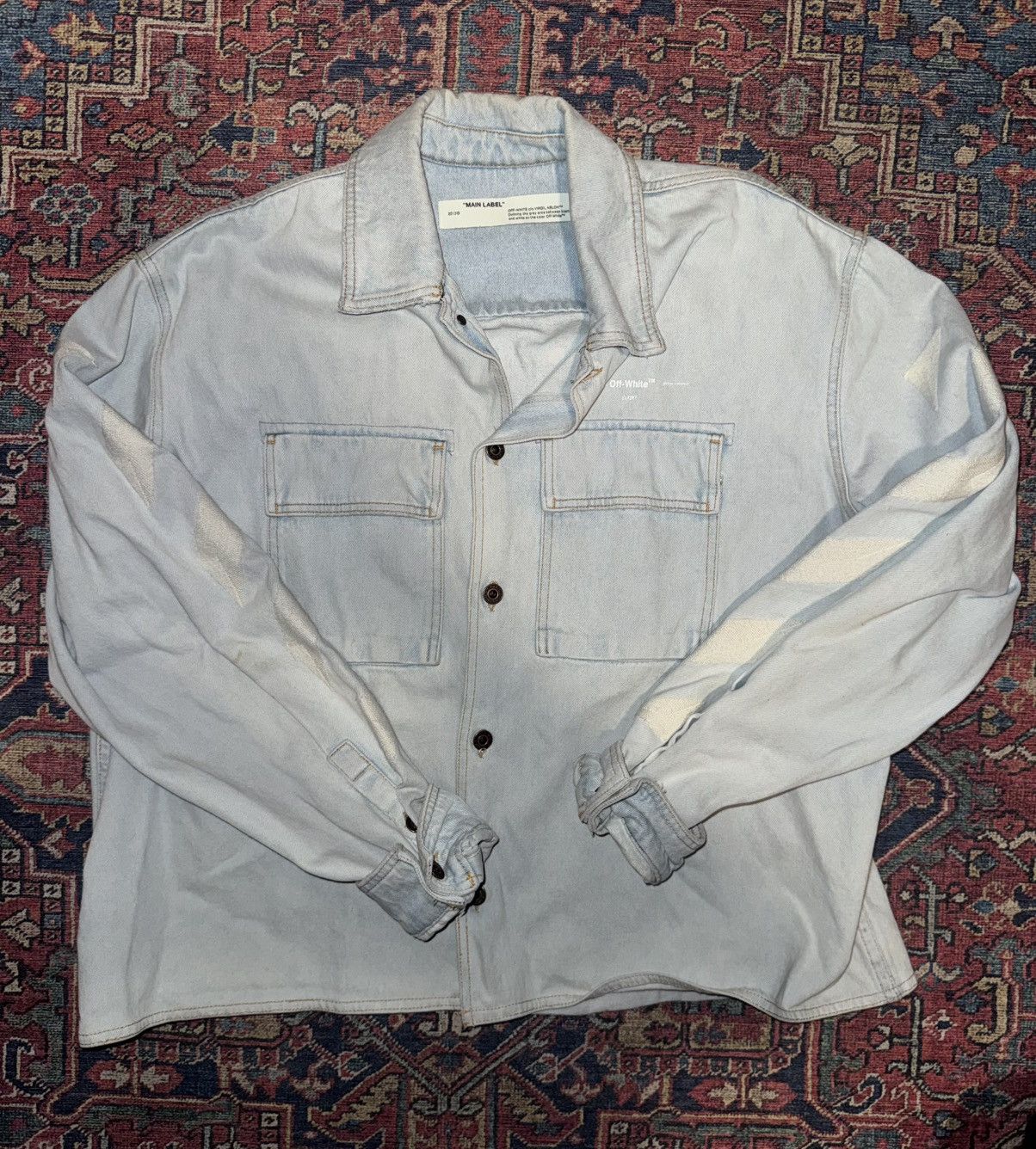 Off-White Off White Denim Jacket Size US L / EU 52-54 / 3 - 1 Thumbnail