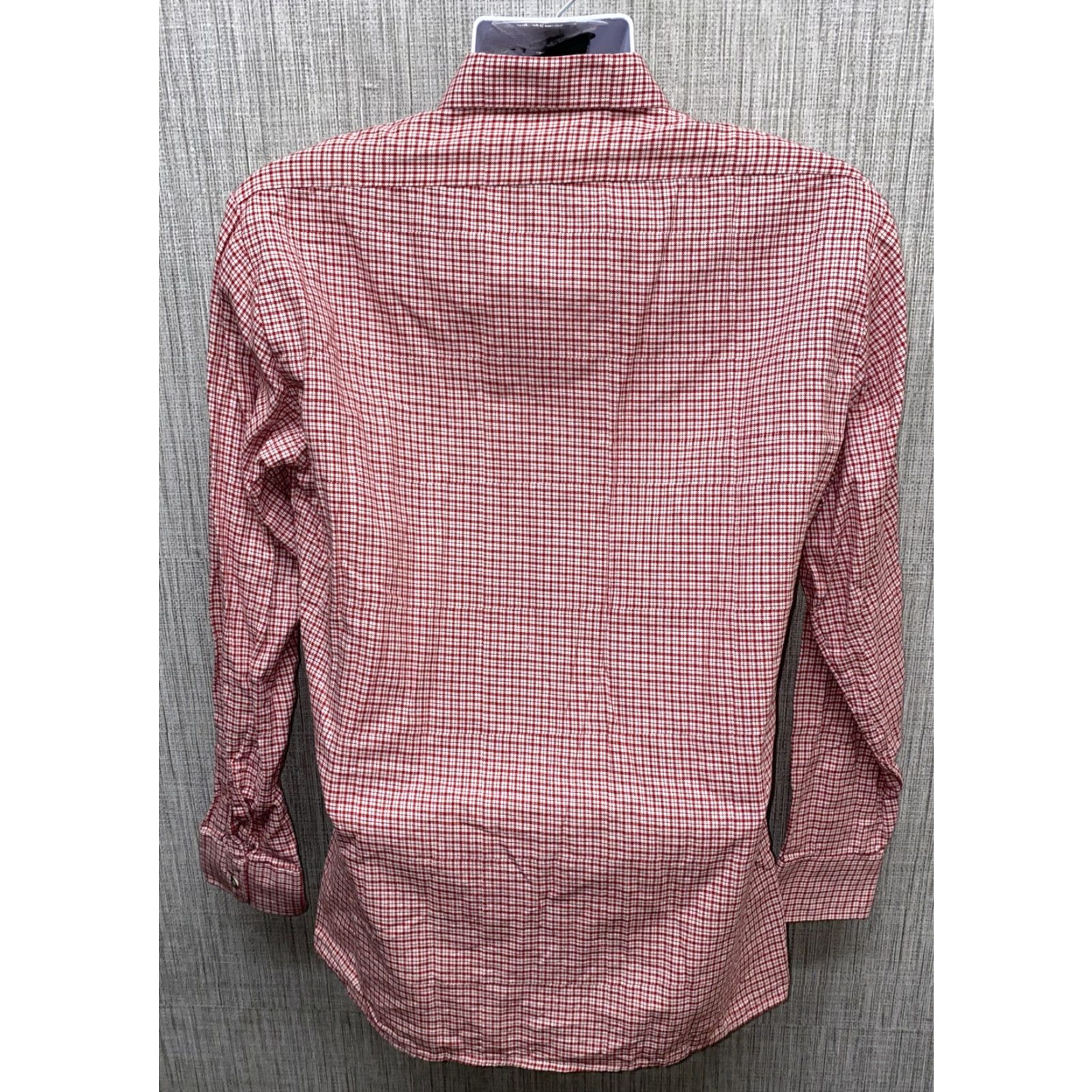 Vintage Hammerschmid Shirt Mens Red/White Checkered Long Sleeve Button Front Sz 40/M Size US L / EU 52-54 / 3 - 5 Thumbnail