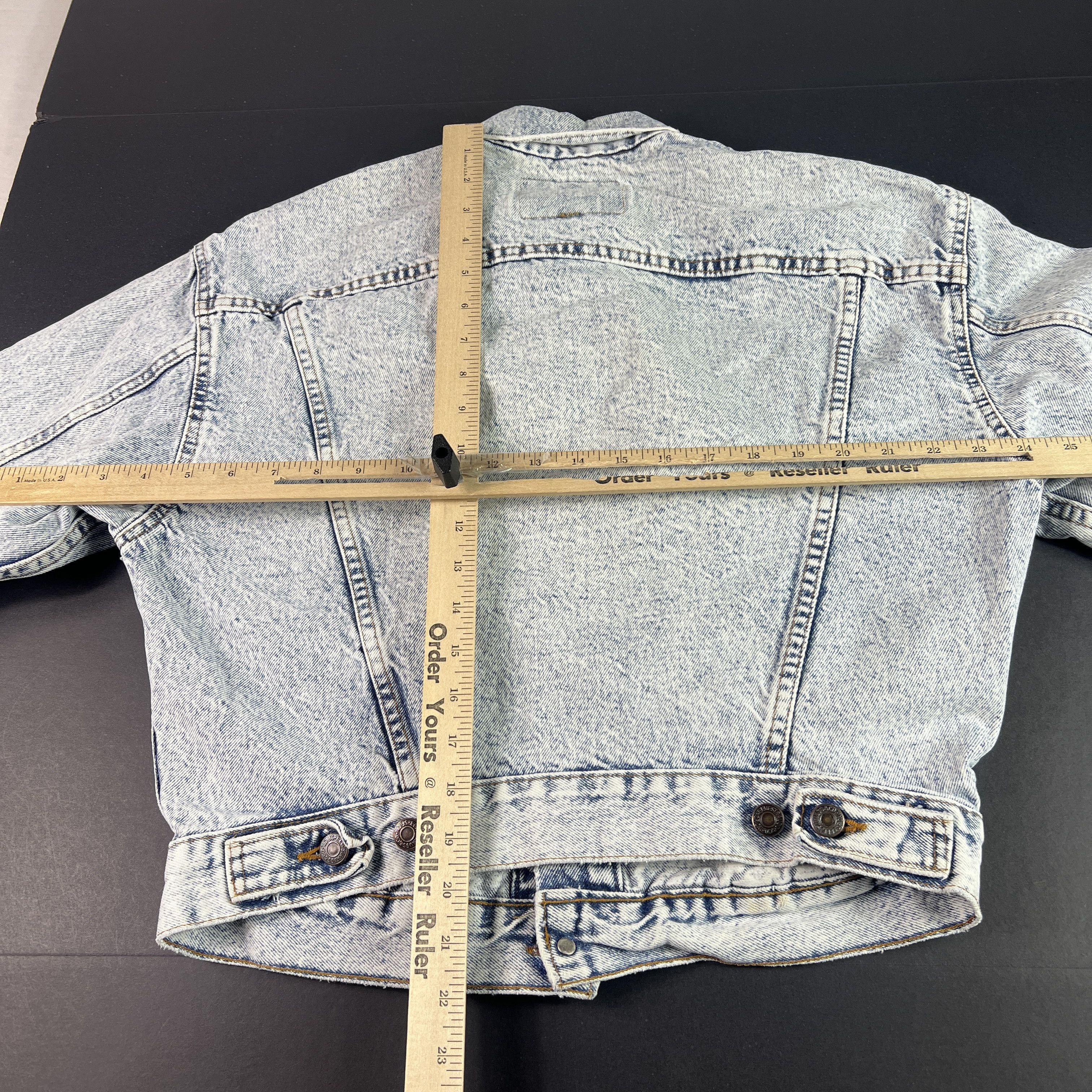 Levi's VTG Levi's Big Jean Jacket Faded Acid Wash Trucker USA Made Size L / US 10 / IT 46 - 13 Thumbnail