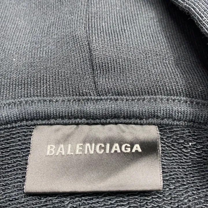 Balenciaga Balenciaga Black Logo Print Pullover Hoodie 0079-2507 Size US M / EU 48-50 / 2 - 4 Thumbnail