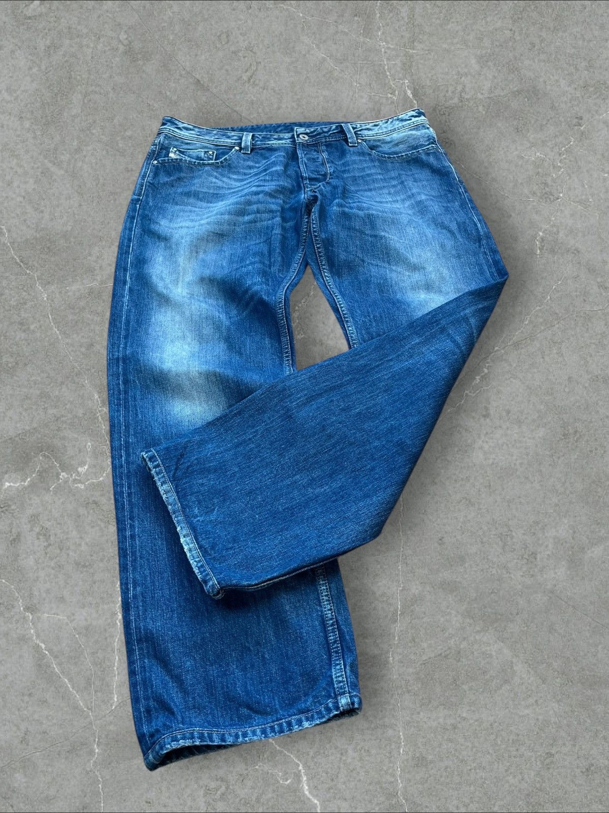 Diesel × Vintage Vintage Diesel Larkee Jeans Pants Faded Blue Italy 38x34 Size US 38 / EU 54 - 3 Thumbnail