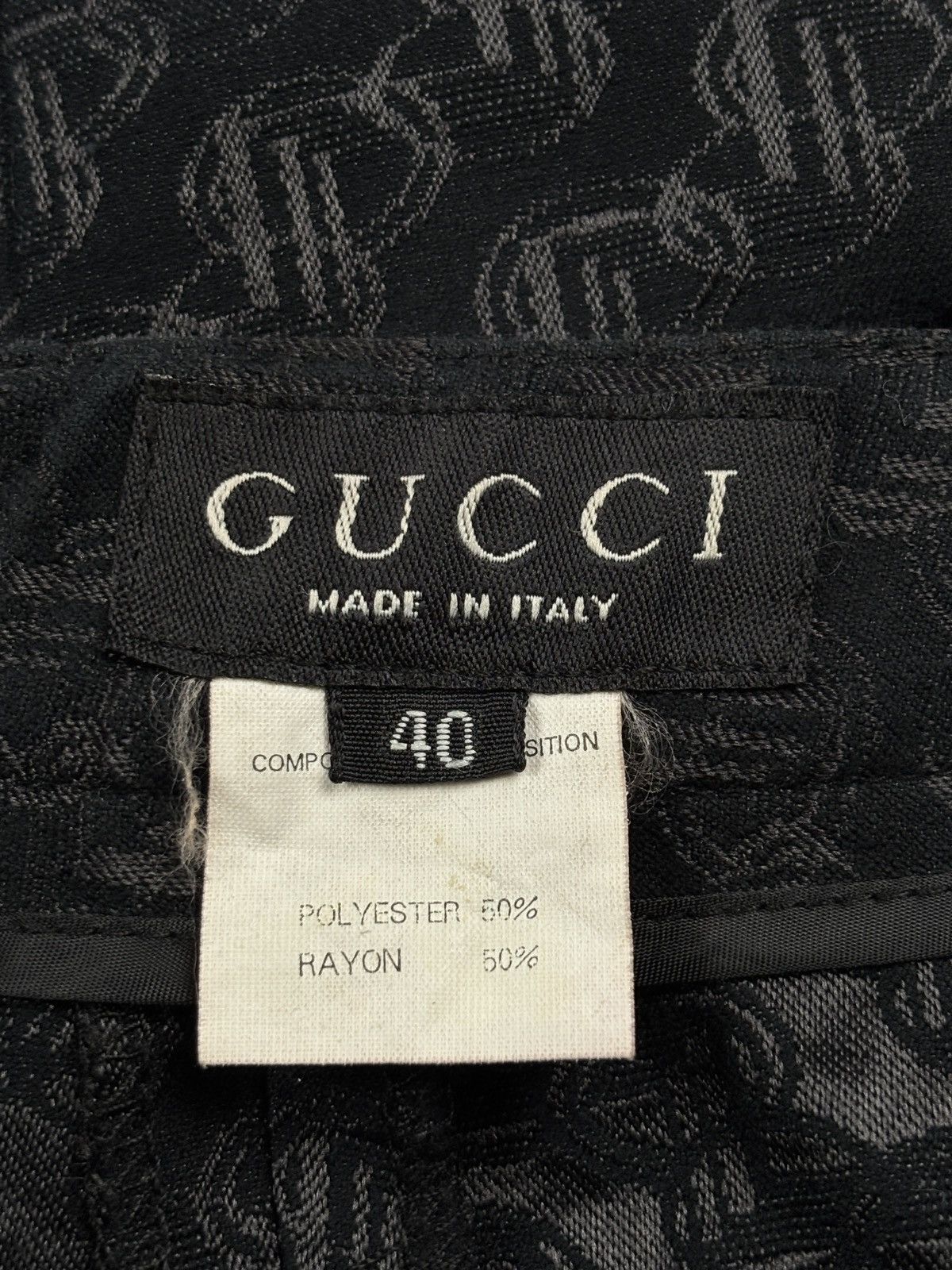 Gucci Tom Ford - 2000s Jacquard Pattern Trousers Size US 29 - 12 Thumbnail