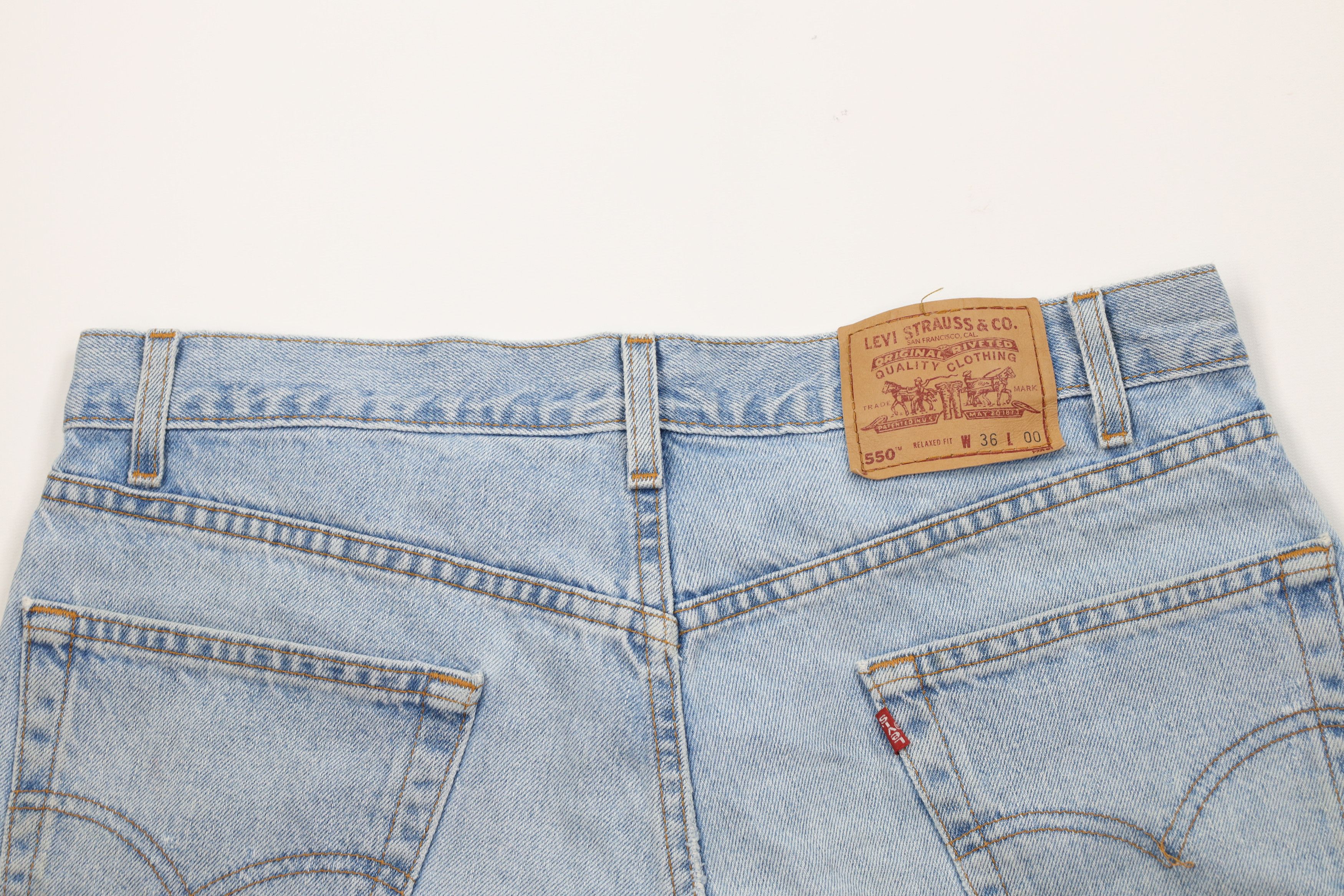 Levi's Vintage 90s Levis 550 Fit Denim Jean Shorts Jorts USA Size US 36 / EU 52 - 12 Thumbnail