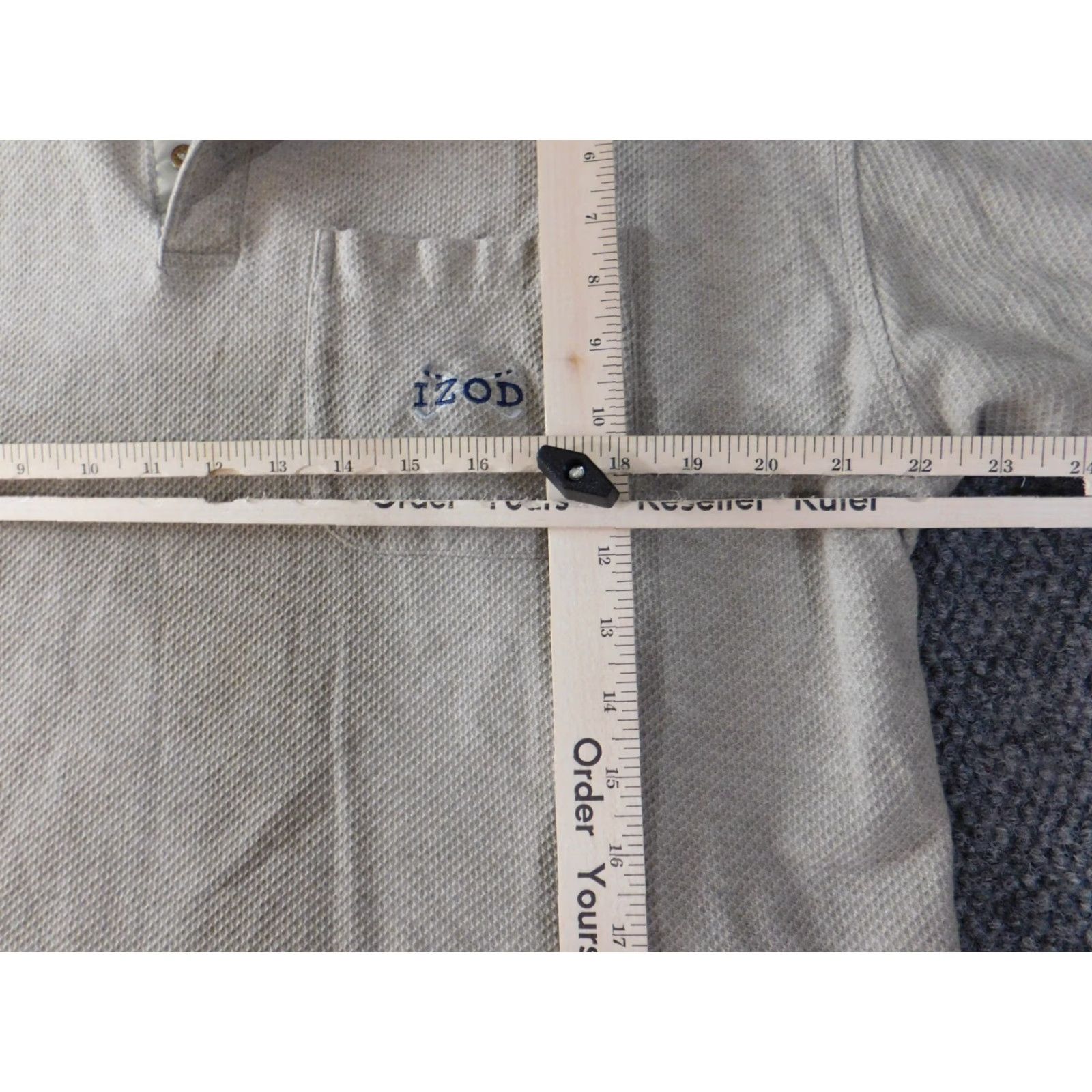 Izod IZOD Polo Shirt XL Beige Mens Classic Logo Golf Button Short Sleeve Knit Cotton Polyester Breathable Easy Care Stretch Vintage: No Size US XL / EU 56 / 4 - 5 Thumbnail