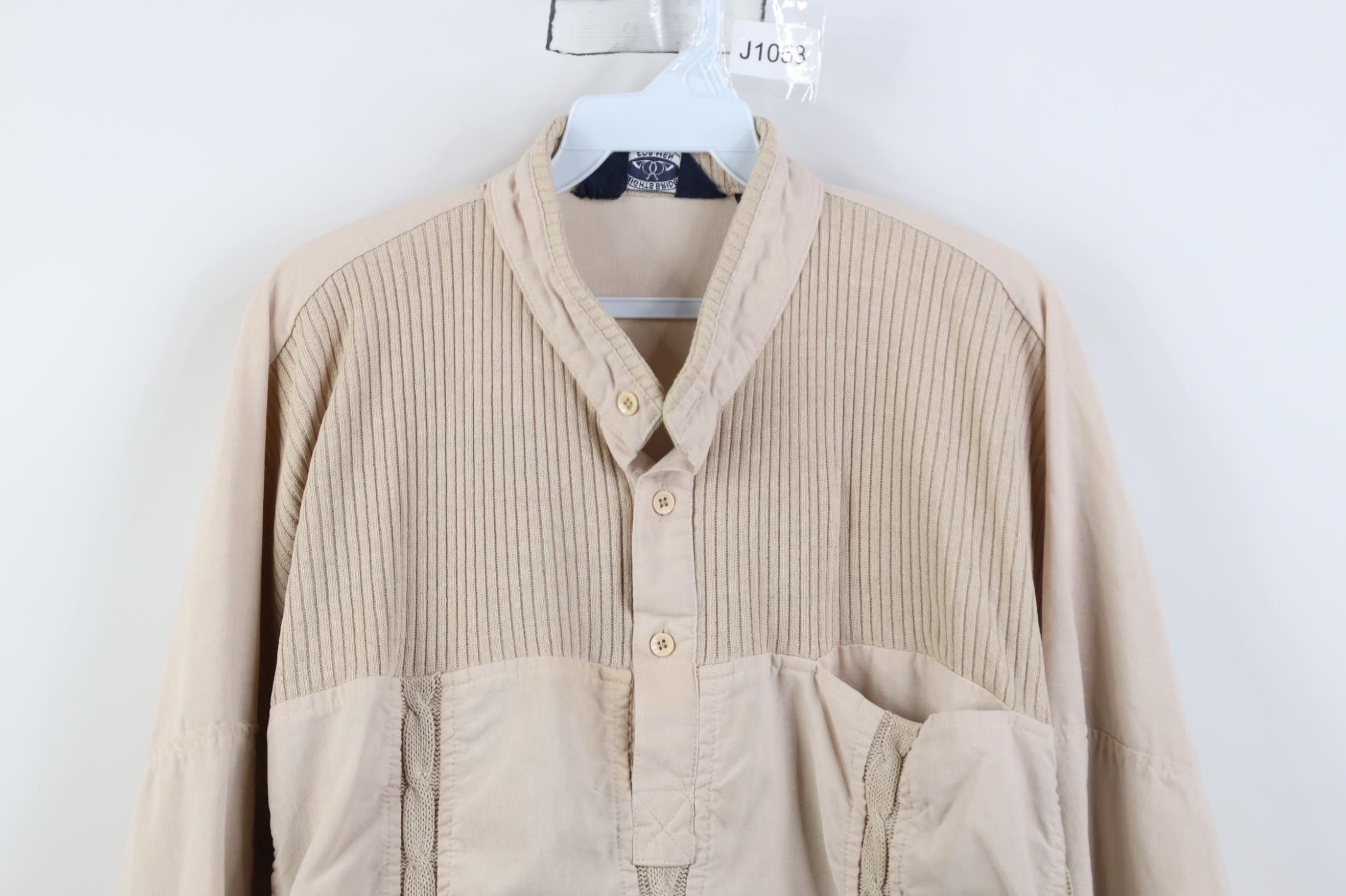 Vintage Vintage 90s Streetwear Cable Ribbed Knit Pullover Polo Shirt Size US XL / EU 56 / 4 - 2 Thumbnail