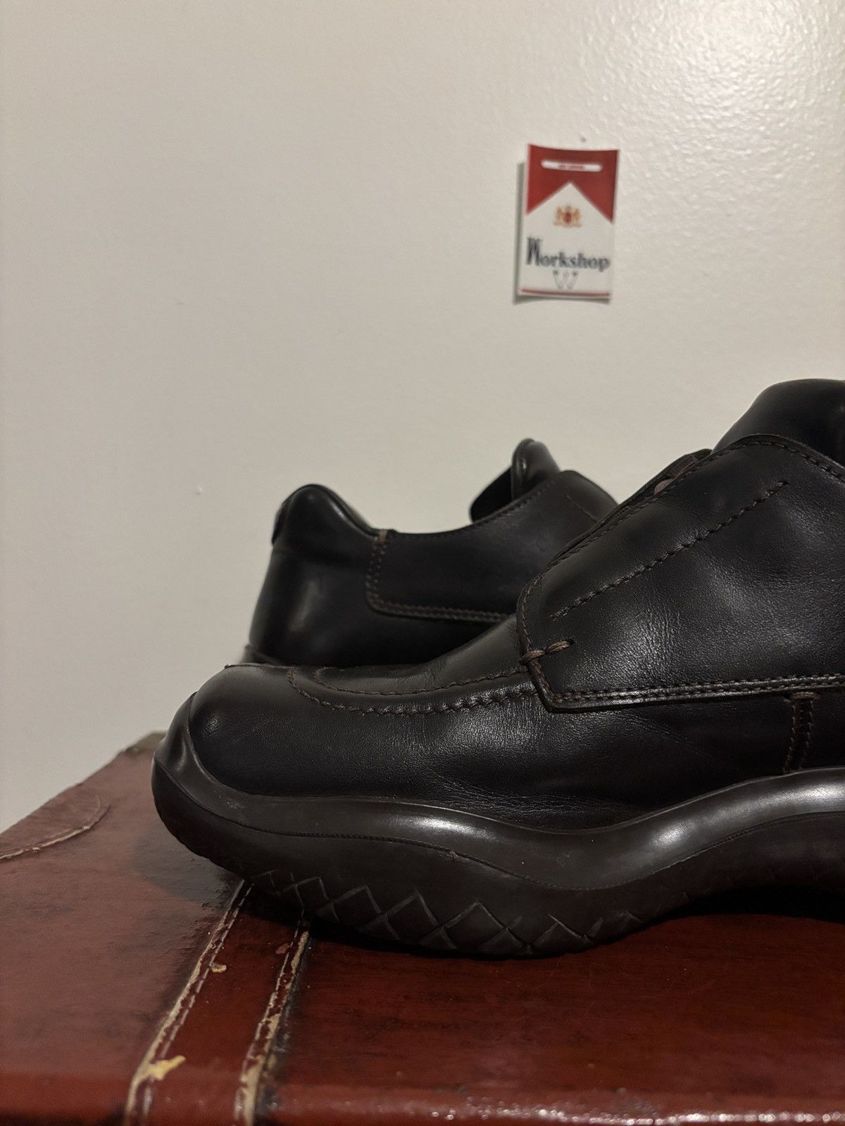 Prada Brown FW1999 Prada Square Toe Derby Vibram Sole Loafers Size US 9.5 / EU 42-43 - 16 Thumbnail