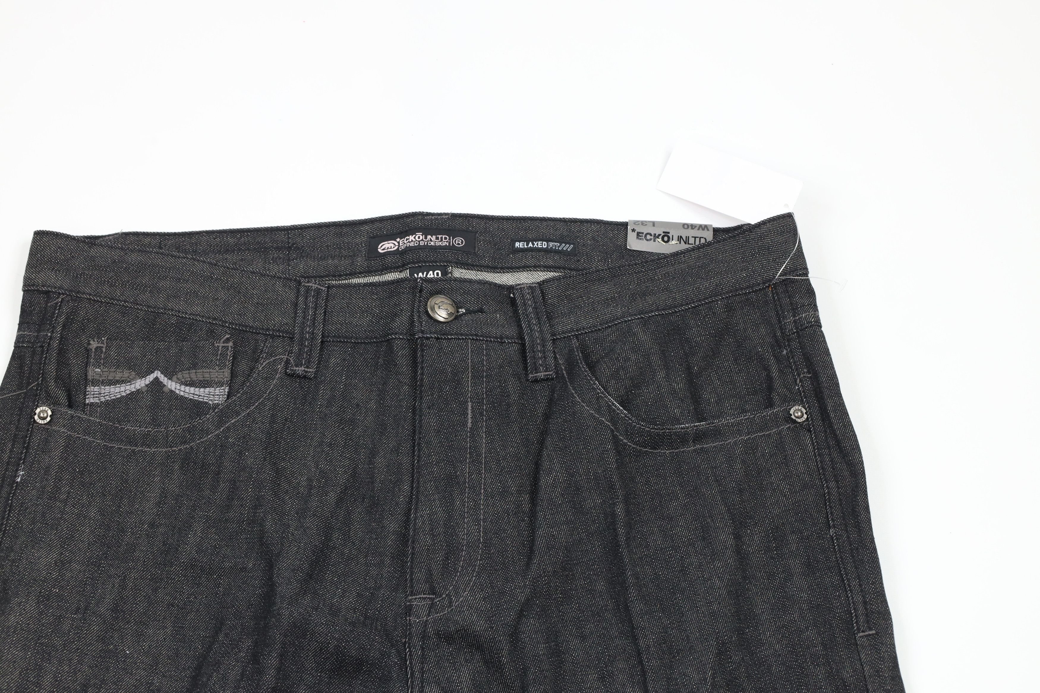 Ecko Unltd. × Vintage Deadstock Vintage Y2K Ecko Baggy Wide Leg Denim Jeans Black Size US 40 / EU 56 - 2 Thumbnail