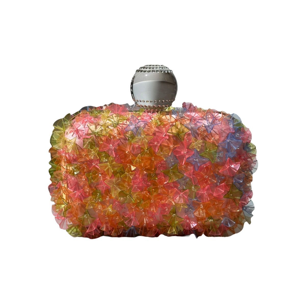 Jimmy Choo $3,900 cloud transparent flowers satin clutch Size ONE SIZE - 1 Thumbnail