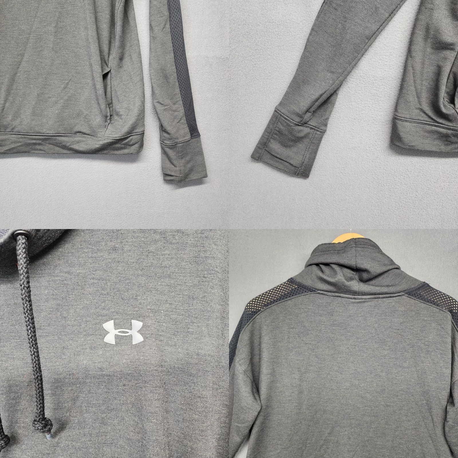 Under Armour Under Armour Womens Featherweight Fleece Funnel Neck Pullover Medium Cowl Neck Gray M Pullover Womens Medium Gray Cowl Neck Featherweight Fleece Size M / US 6-8 / IT 42-44 - 8 Thumbnail