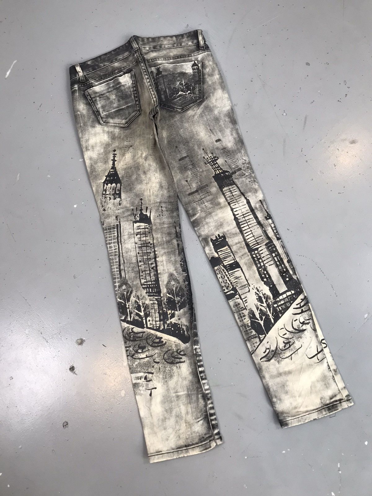 Vintage Vintage tuogu Aop slim fit denim Size 32" / US 10 / IT 46 - 7 Thumbnail