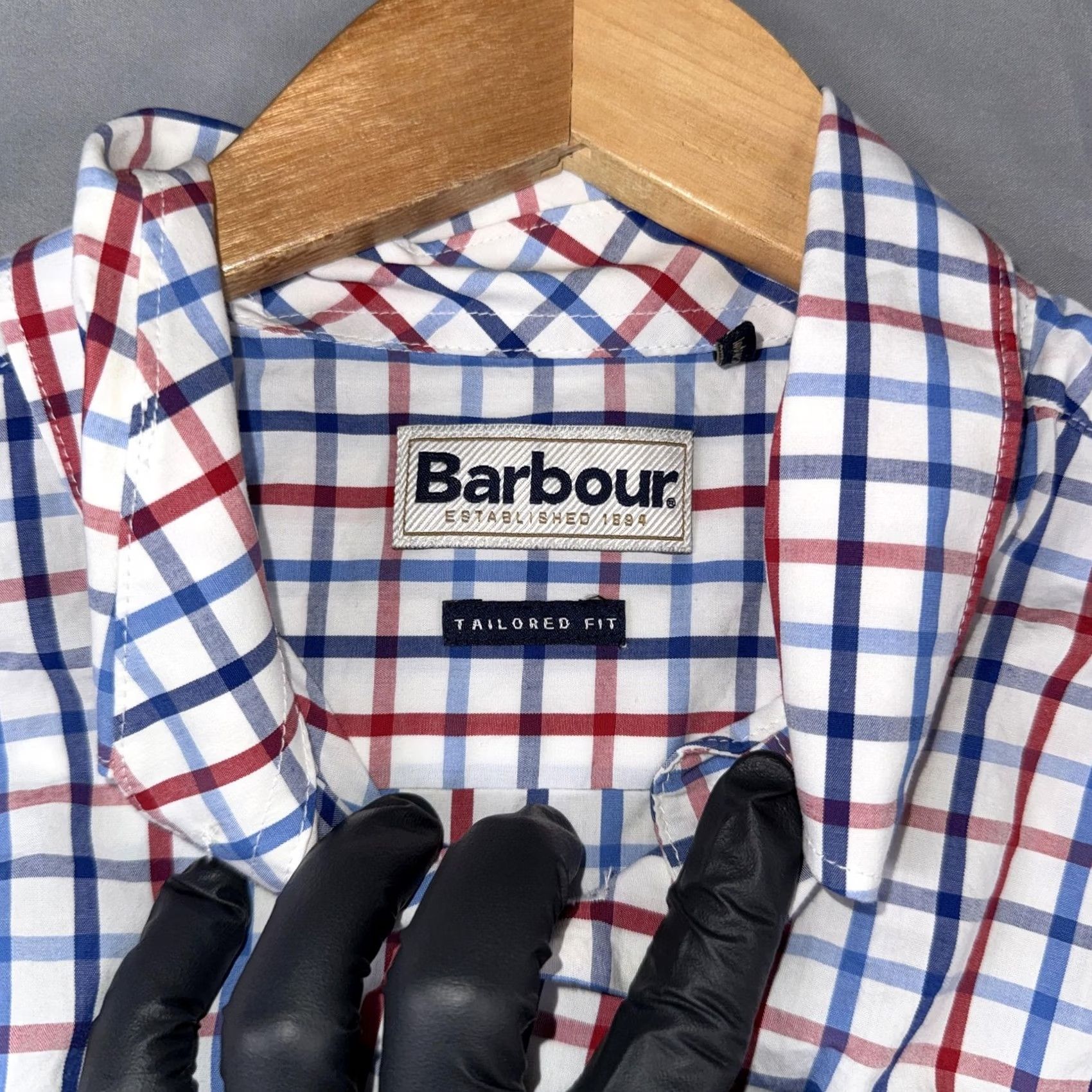 Barbour Barbour Shirt Mens Medium White Red Blue Check Button Front Long Sleeve Size US M / EU 48-50 / 2 - 3 Thumbnail