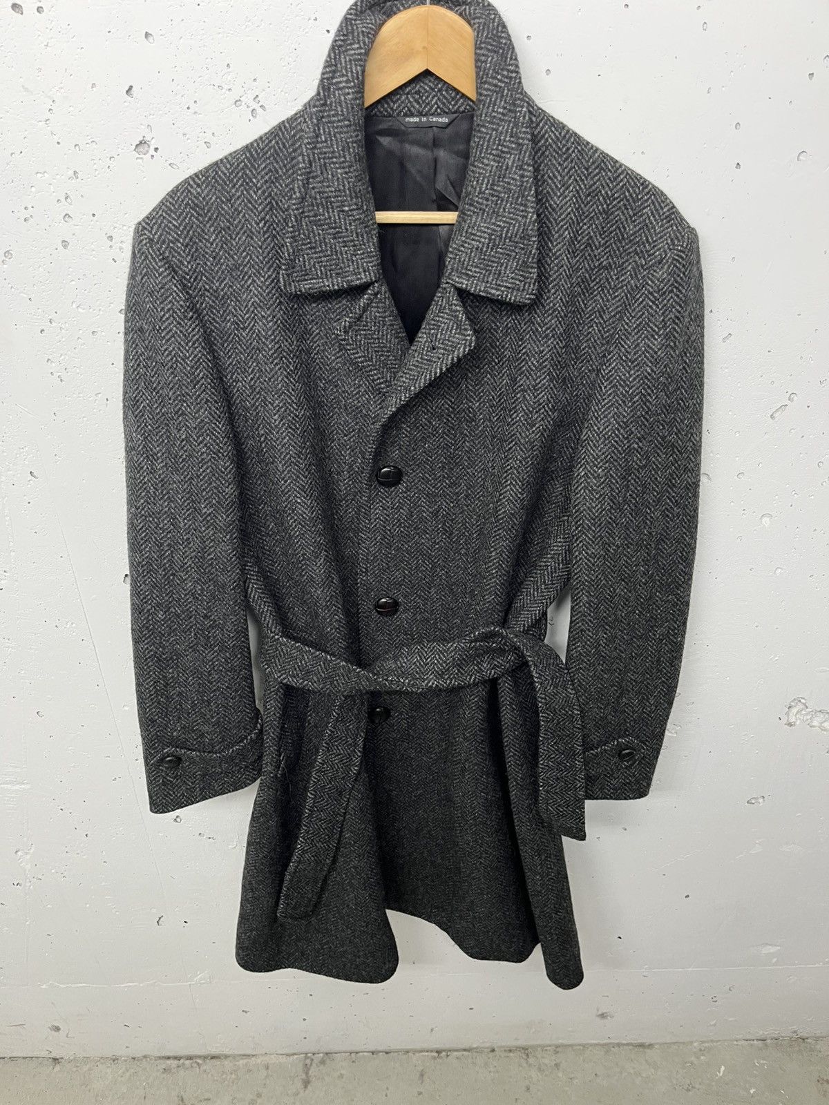 Vintage Vintage tweed balmacaan style overcoat Size US L / EU 52-54 / 3 - 1 Thumbnail