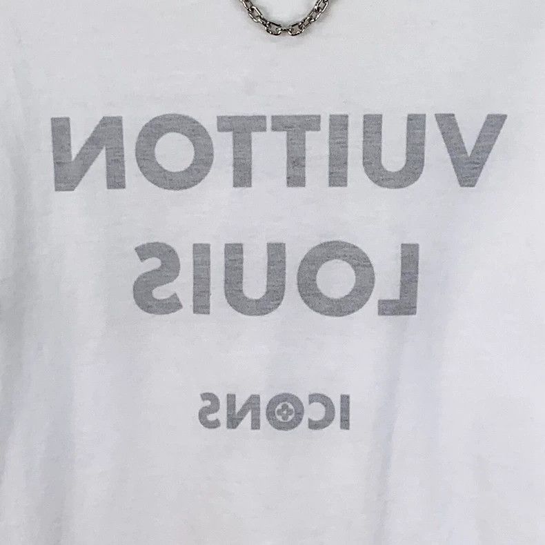 Louis Vuitton Louis Vuitton White logo monogram printed chain cotton cre Size US S / EU 44-46 / 1 - 4 Thumbnail