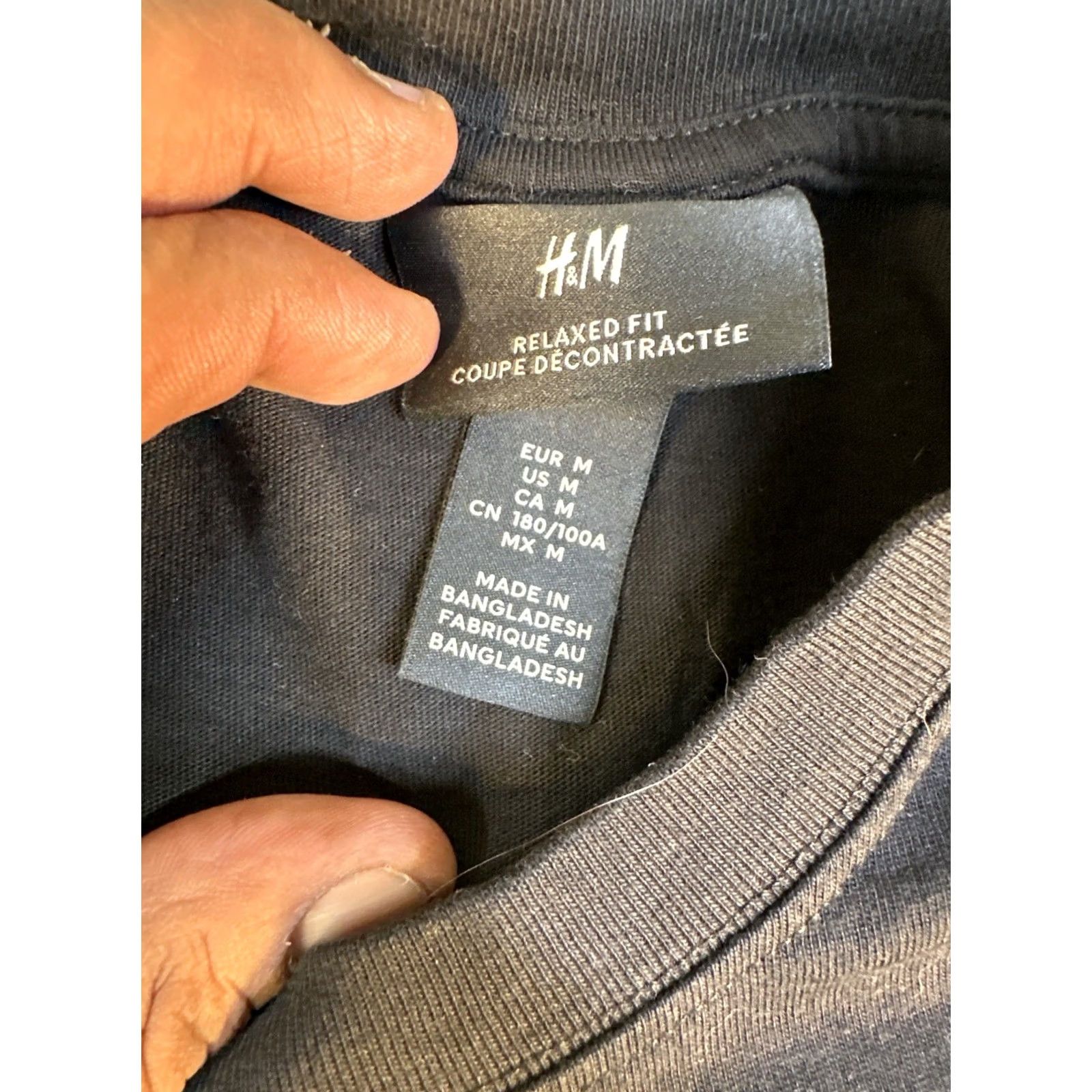 H&M H&M Black Relaxed Fit Graphic Tee Mens M Size US M / EU 48-50 / 2 - 2 Thumbnail