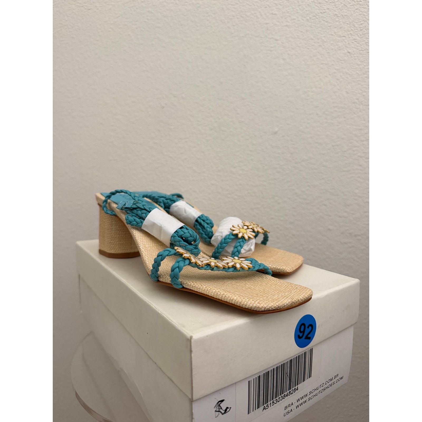 SCHUTZ Schutz Floral Mid Heel Sandals - Hina river acqua sz 8 Size US 8 / IT 38 - 2 Thumbnail