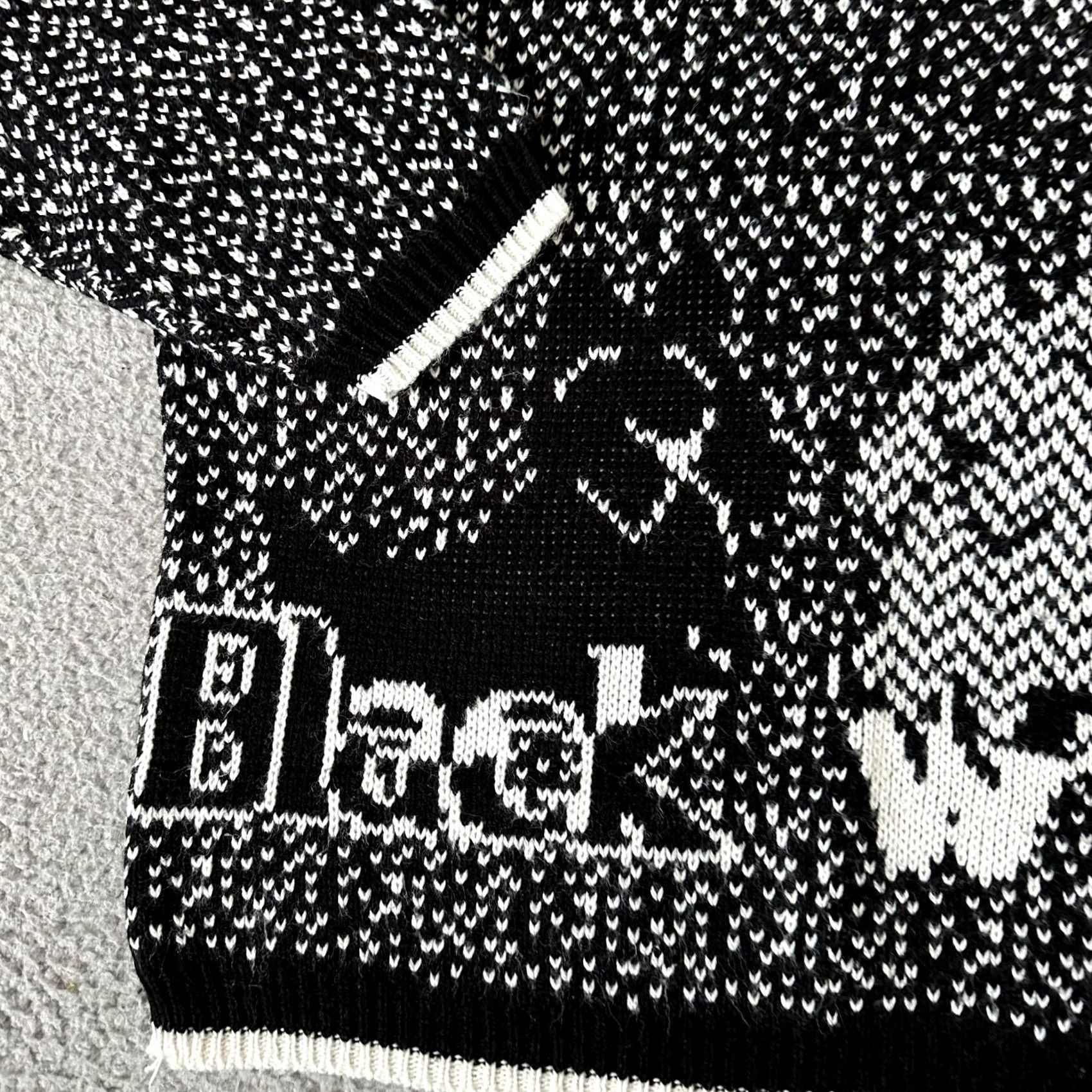 Vintage VINTAGE Nuggets Sweater Womens Medium Black White Fair Isle Dog Terrier 80s Size M / US 6-8 / IT 42-44 - 6 Thumbnail
