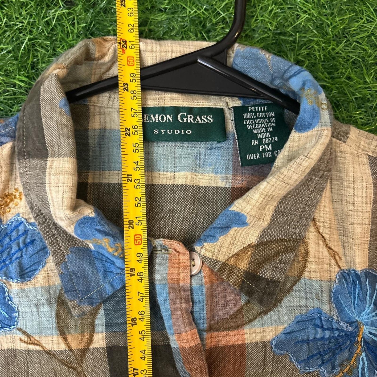 Other Women's Y2k Lemon Grass Embroidered Button Up Shirt Size M / US 6-8 / IT 42-44 - 4 Thumbnail