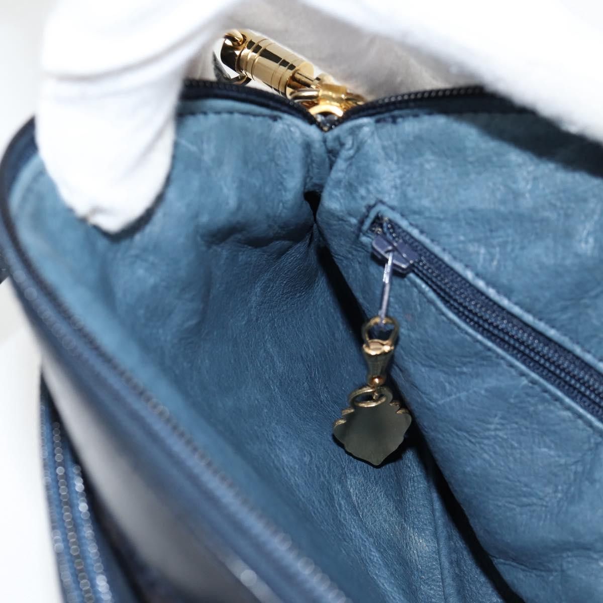 Gucci GUCCI Micro GG Canvas Shoulder Bag Suede Navy Gold 001 261 Size ONE SIZE - 21 Thumbnail
