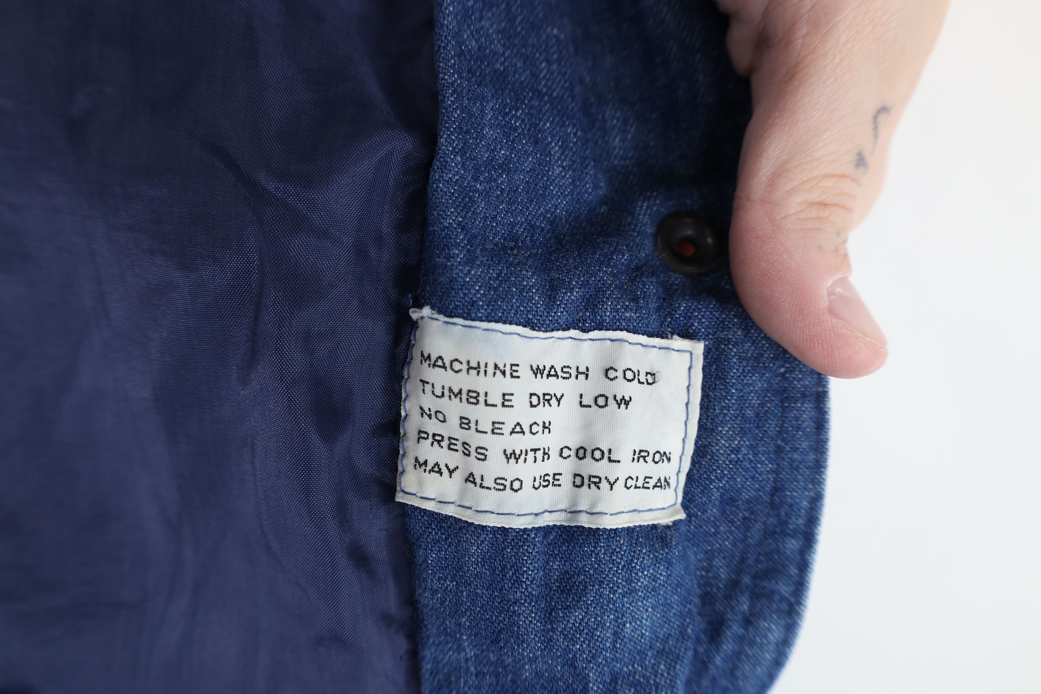 Vintage Vintage 70s Streetwear Belted Lined Denim Jean Jacket Blue Size XL / US 12-14 / IT 48-50 - 11 Thumbnail