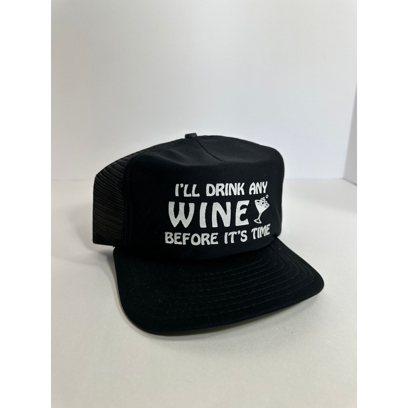 Vintage Vintage Ill Drink Any Wine Before its Time 80s Snapback Hat Size ONE SIZE - 3 Thumbnail