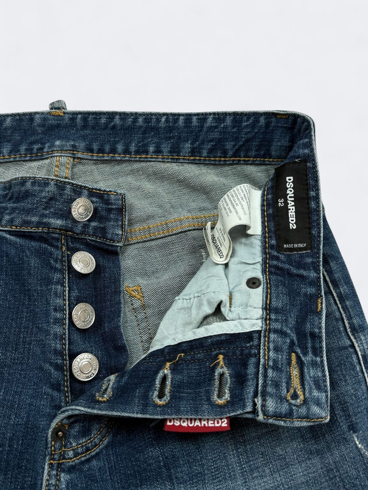 Dsquared2 Dsquared2 Distressed Washed Slim Denim Jeans Size US 32 / EU 48 - 10 Thumbnail