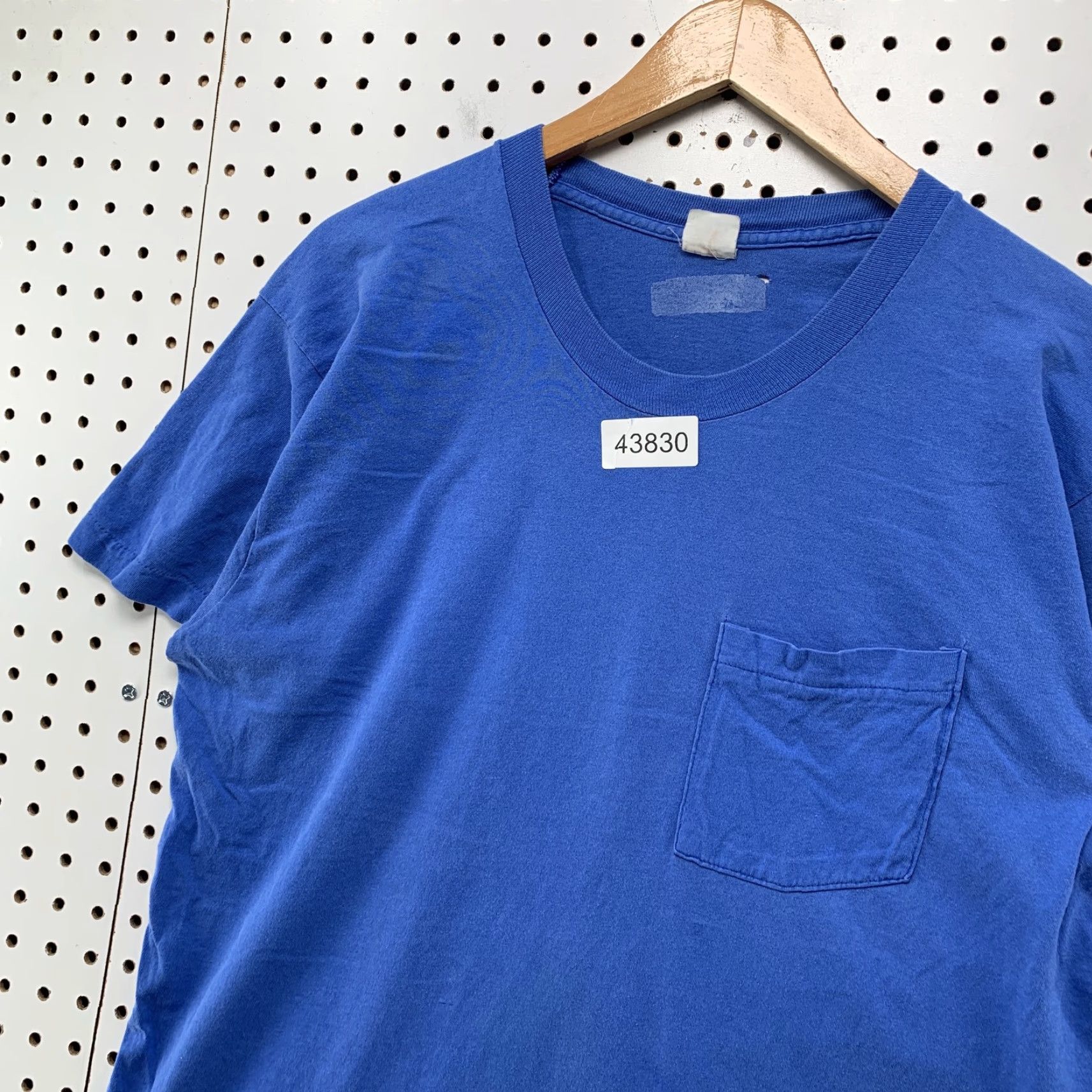 Vintage VTG 80s Blue Pocket Shirt Mens Large Blue Single Stitch Made USA Shirt Adult Large Blue Pocket Shirt 80s Mens Size US L / EU 52-54 / 3 - 4 Thumbnail