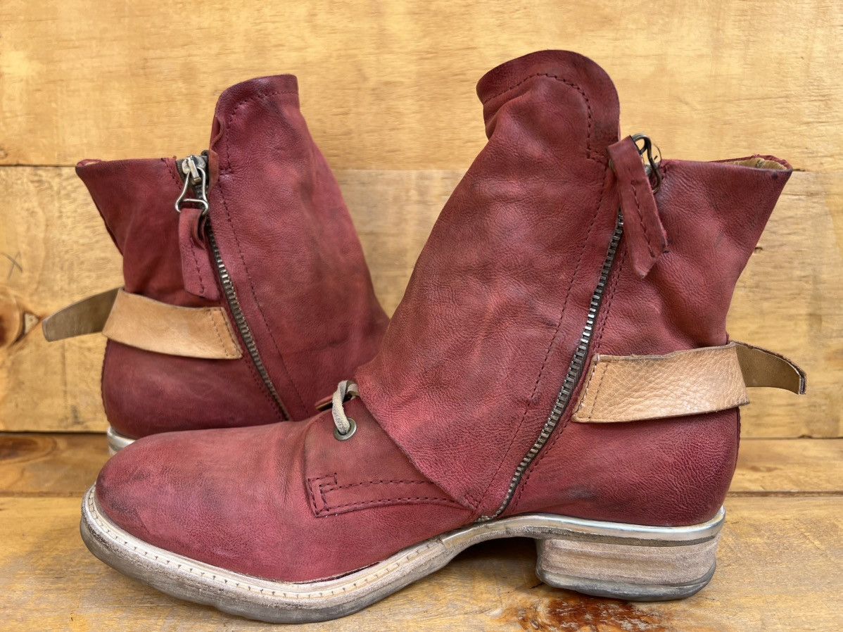 A.S.98 Airstep A.S.98 red leather ankle boots Size US 10 / IT 40 - 9 Thumbnail