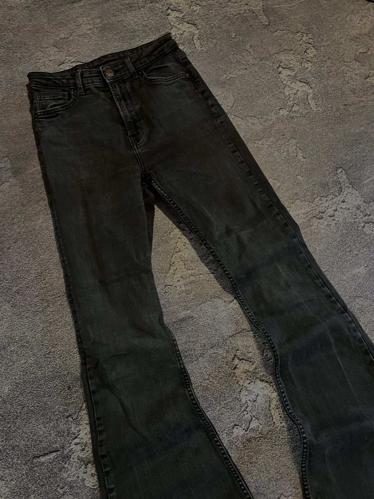 Japanese Brand CRAZY Underground Flared Y2K Archive Jean Avan-Garde Drip 90 Size US 29 - 4 Thumbnail