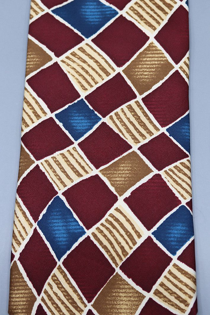 Hugo Boss Vintage Hugo Boss Silk Tie – Bold Geometric Pattern Size ONE SIZE - 5 Thumbnail