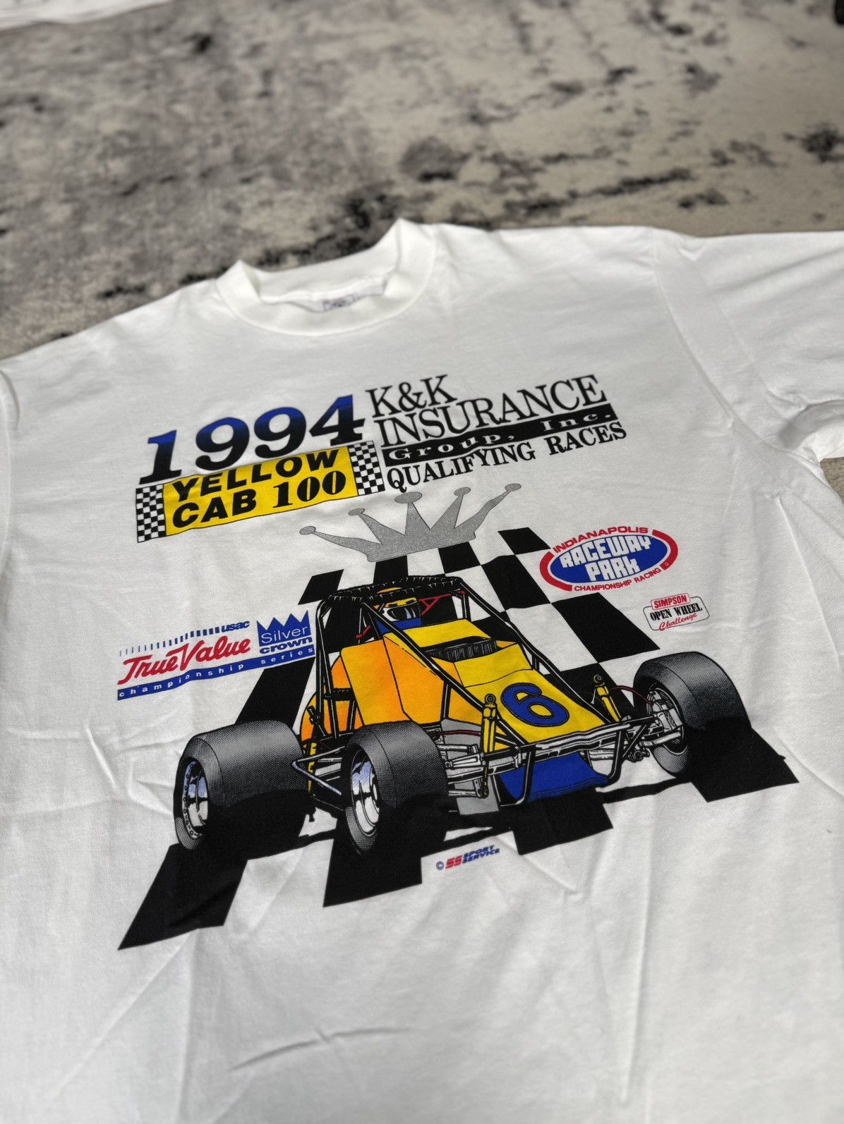 Delta Vintage 1994 Made in USA Single Stitch Race Car T-Shirt Size US XL / EU 56 / 4 - 3 Thumbnail