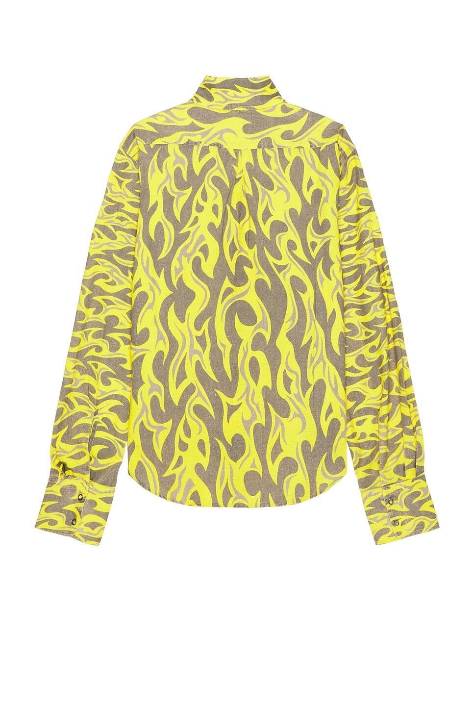 ERL o1y0125 Patterned Shirt in Yellow/Khaki Size US M / EU 48-50 / 2 - 2 Thumbnail