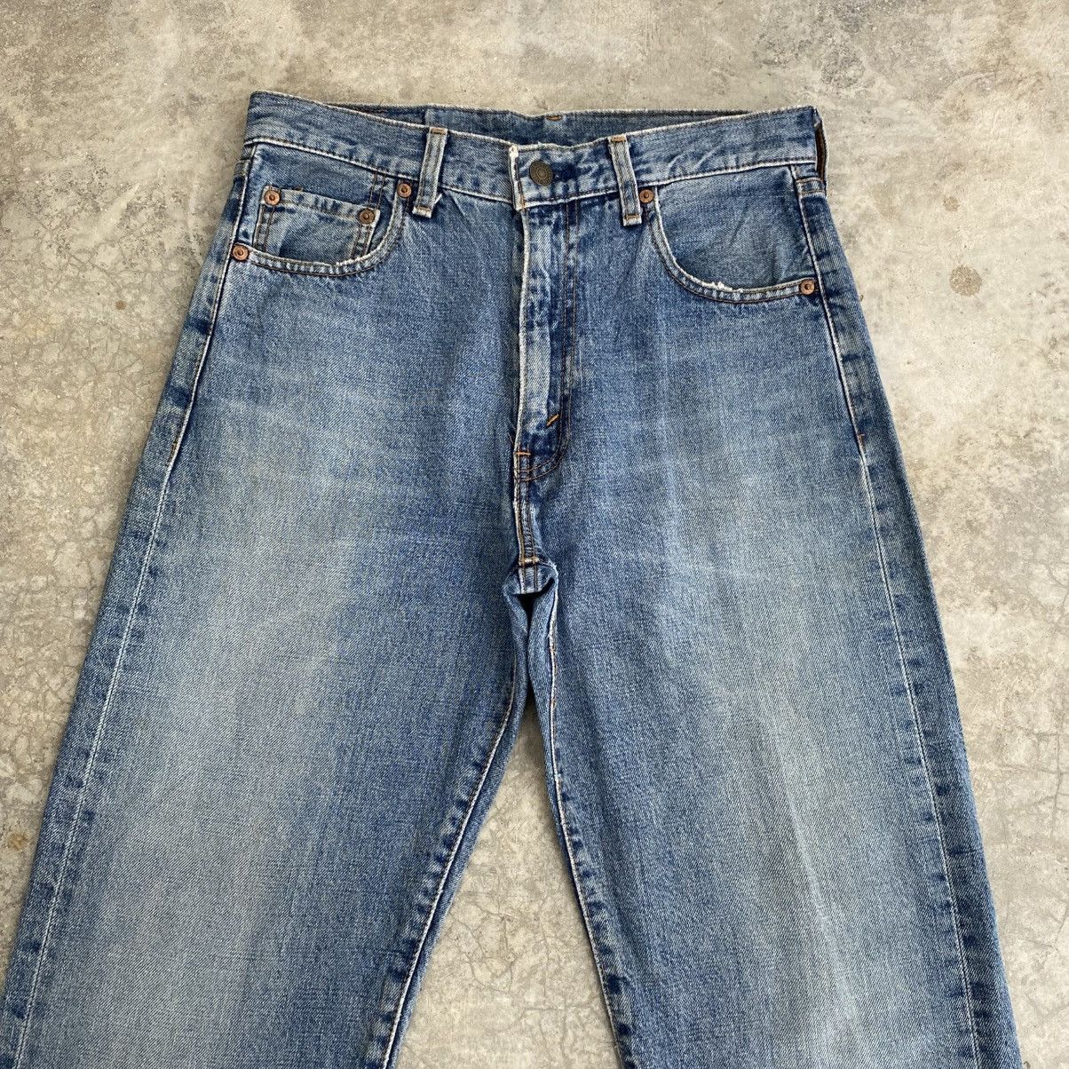 Levi's Vintage Levis 551ZXX Big E Faded Blue Selvedge LVC Jeans Size US 30 / EU 46 - 4 Thumbnail
