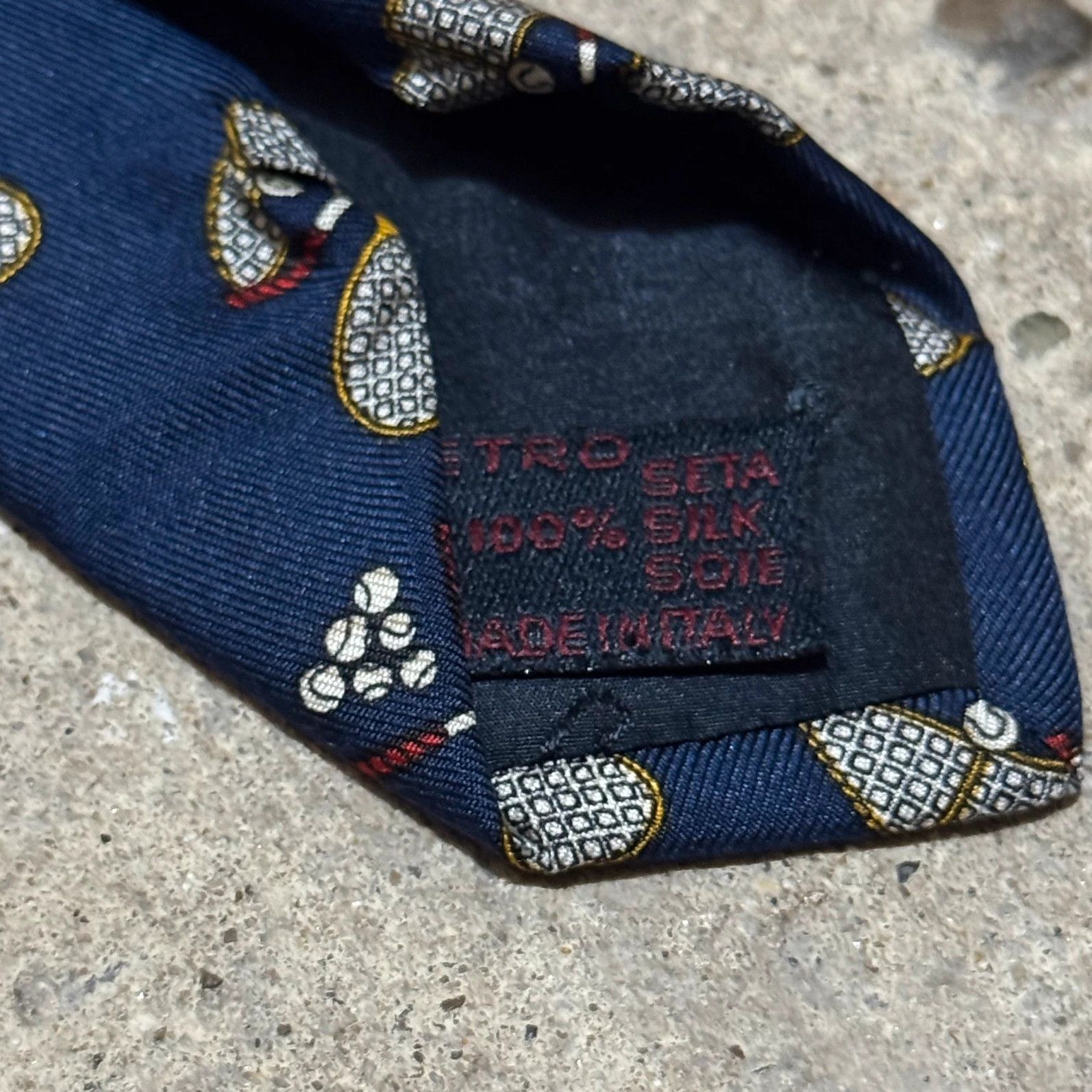 Etro Etro silk tennis print tie Size ONE SIZE - 4 Thumbnail