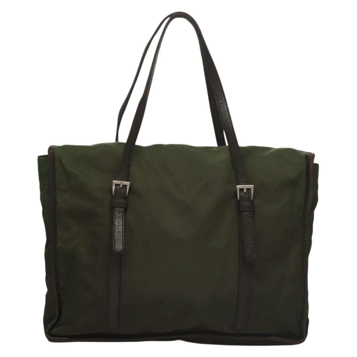 Prada PRADA Tote Bag Nylon Khaki Silver Size ONE SIZE - 3 Thumbnail