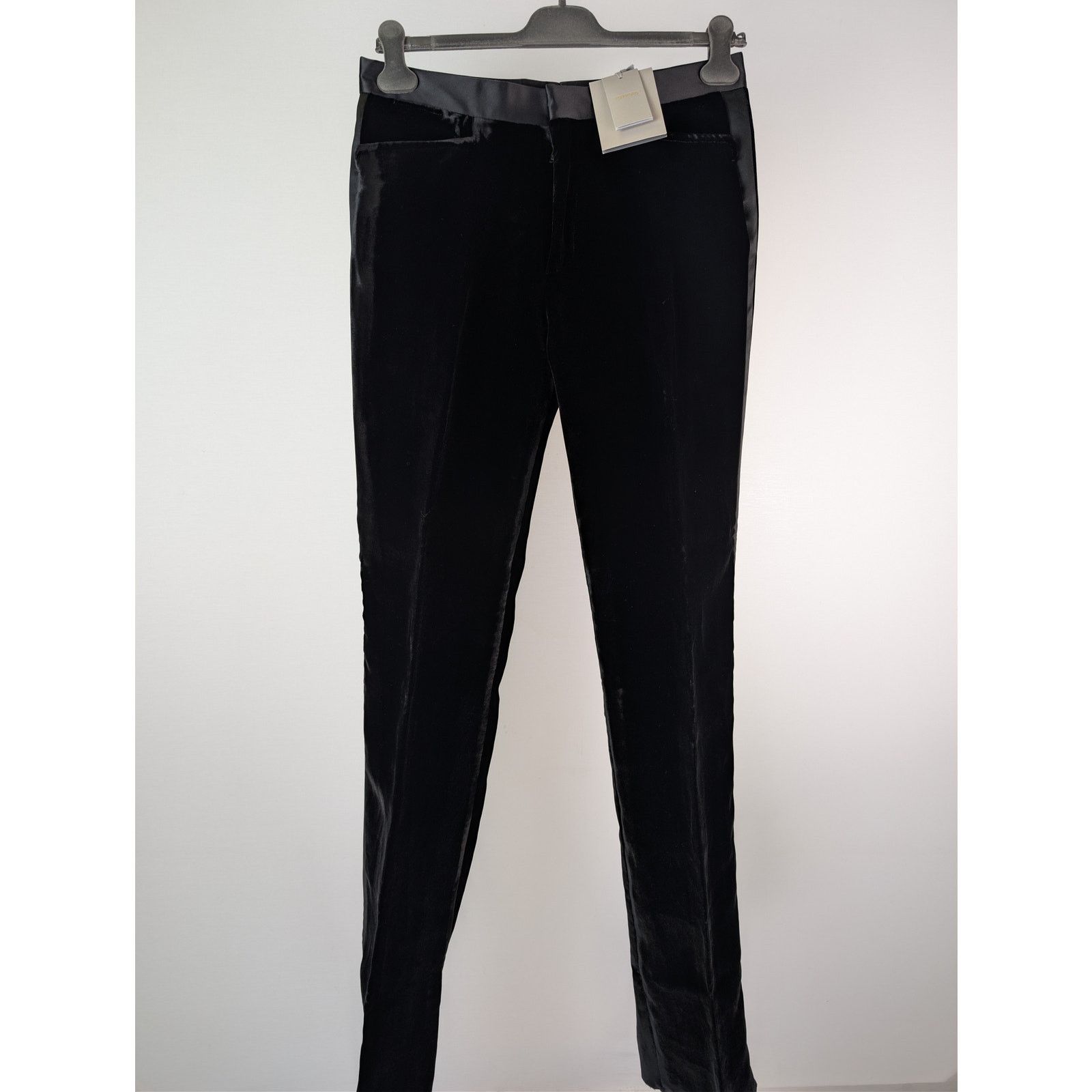 Tom Ford o1rshd1 Q:2 / Tailored Velvet Tuxedo Evening Pants in Black Size US 32 / EU 48 - 9 Thumbnail
