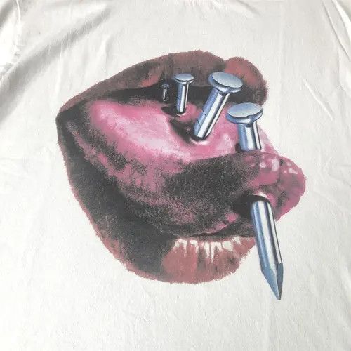 Japanese Brand Wakiko x Asuka Vintage Graphic Printed Lip Girl T-Shirt Size US M / EU 48-50 / 2 - 3 Thumbnail