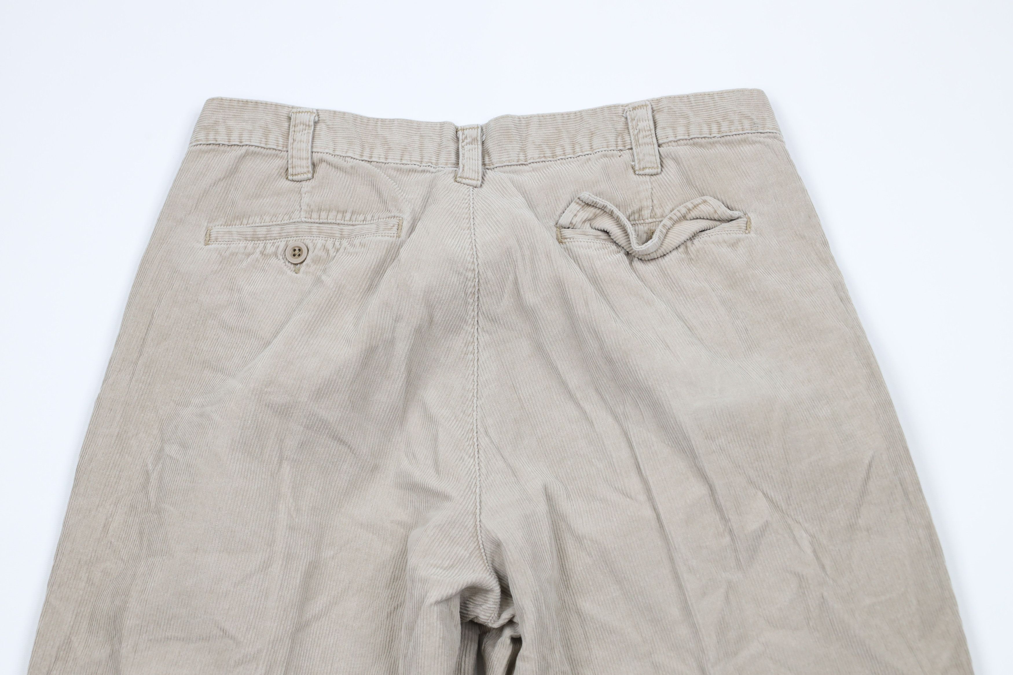 Vintage Vintage 90s Streetwear Pleated Wide Leg Corduroy Pants Beige Size US 32 / EU 48 - 10 Thumbnail