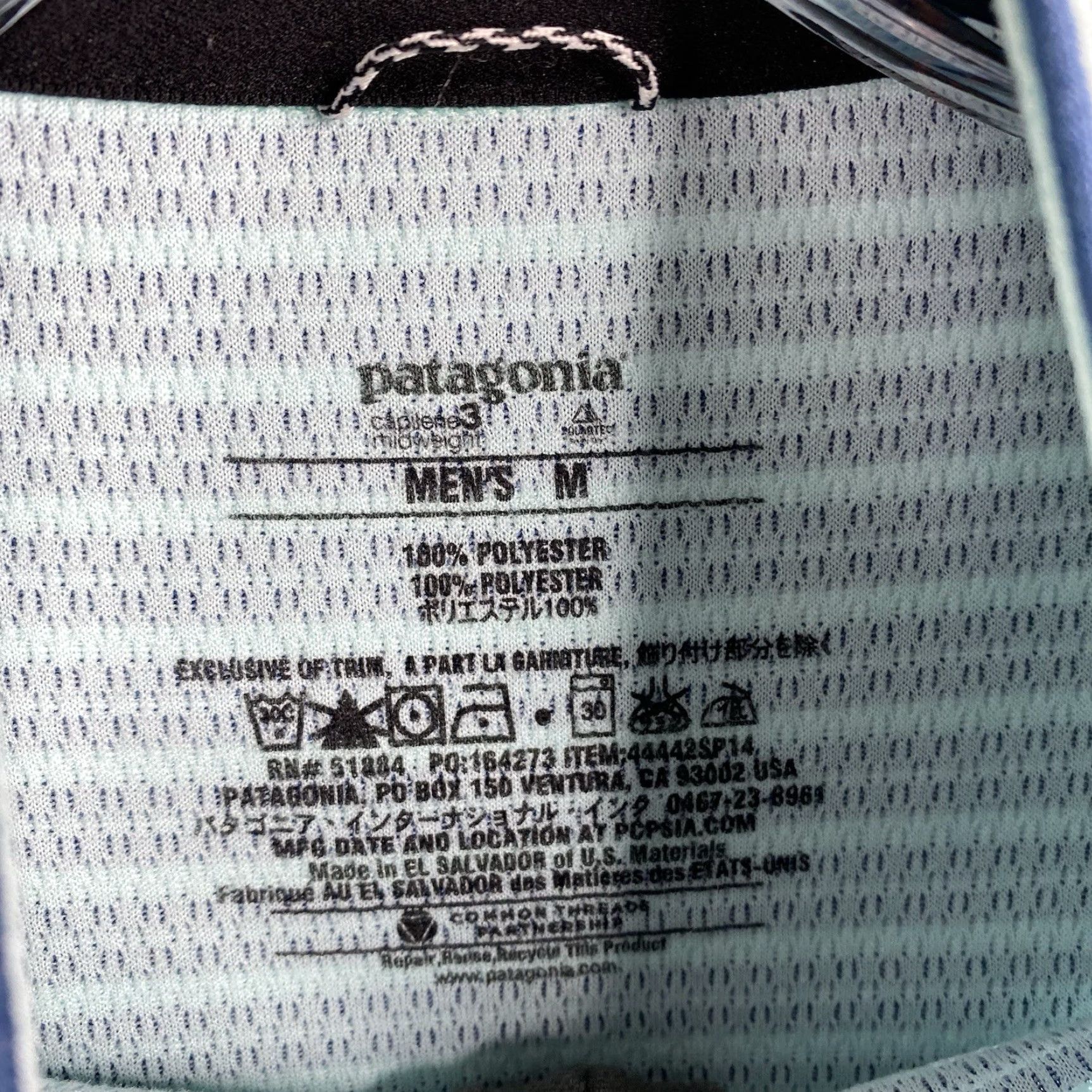Patagonia Patagonia Capilene3 Midweight Hoodie Shirt Mens M Striped Blue 1/2 Zip Pullover Hiking Size US M / EU 48-50 / 2 - 4 Thumbnail