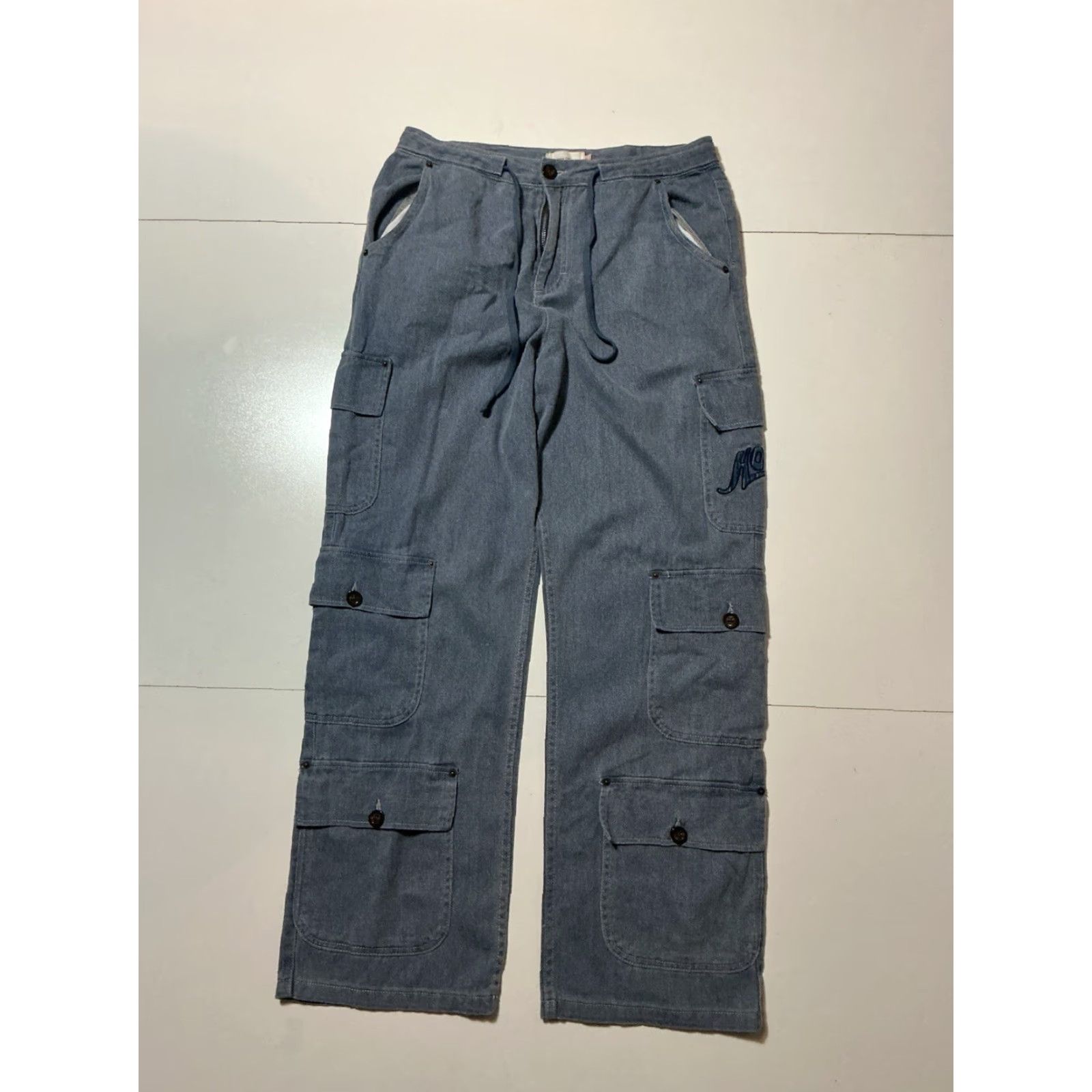 Honor the Gift VINTAGE Honor The Gift Motorhead Cotton Twill Cargo Blue Utility Pants SZ 32 Mens Cargo Pants Regular 32in inseam Blue Size US 32 / EU 48 - 4 Thumbnail