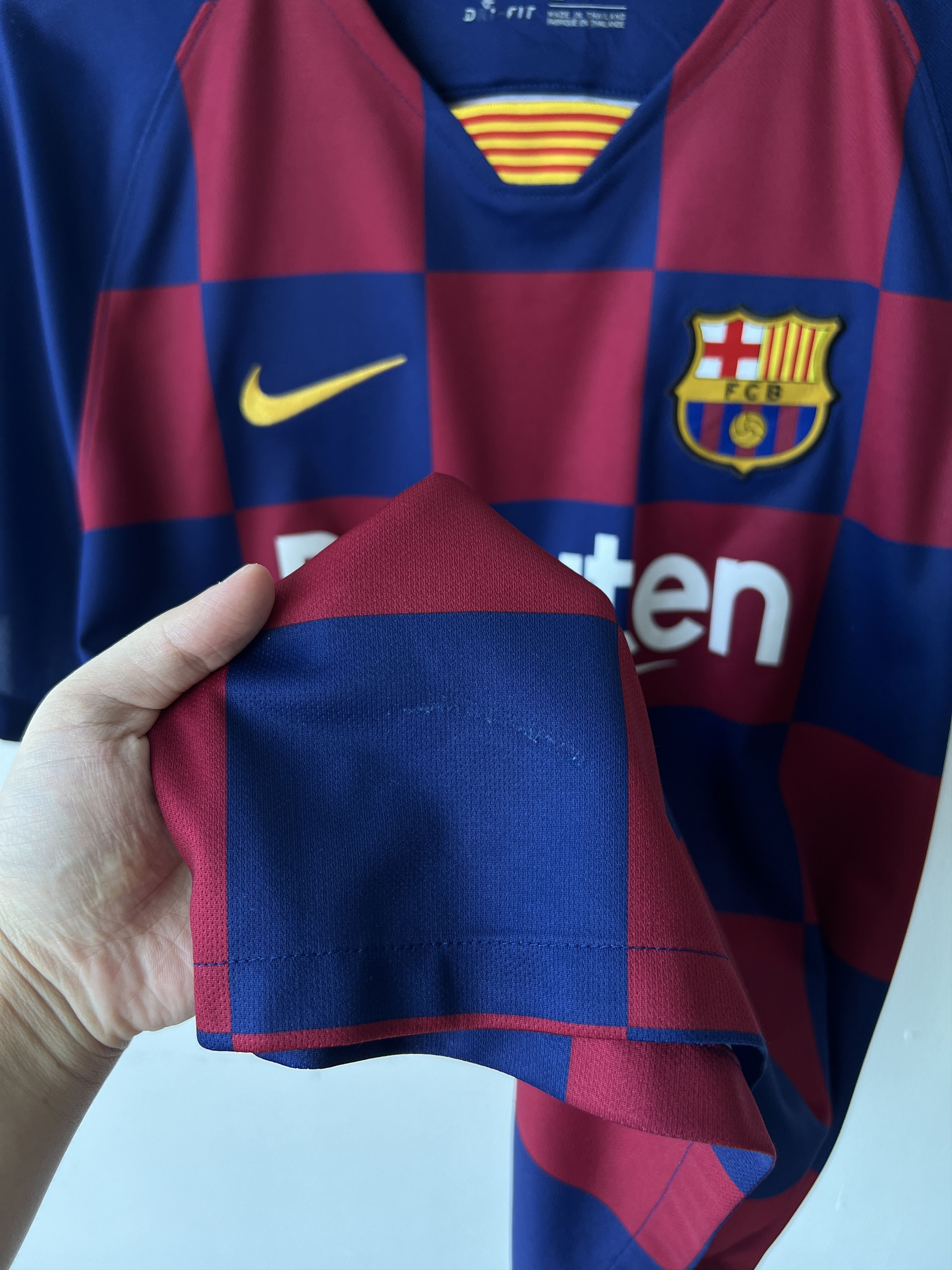 Nike (L) Barcelona 2019-20 Home Kit Pique #3 Size US L / EU 52-54 / 3 - 7 Thumbnail
