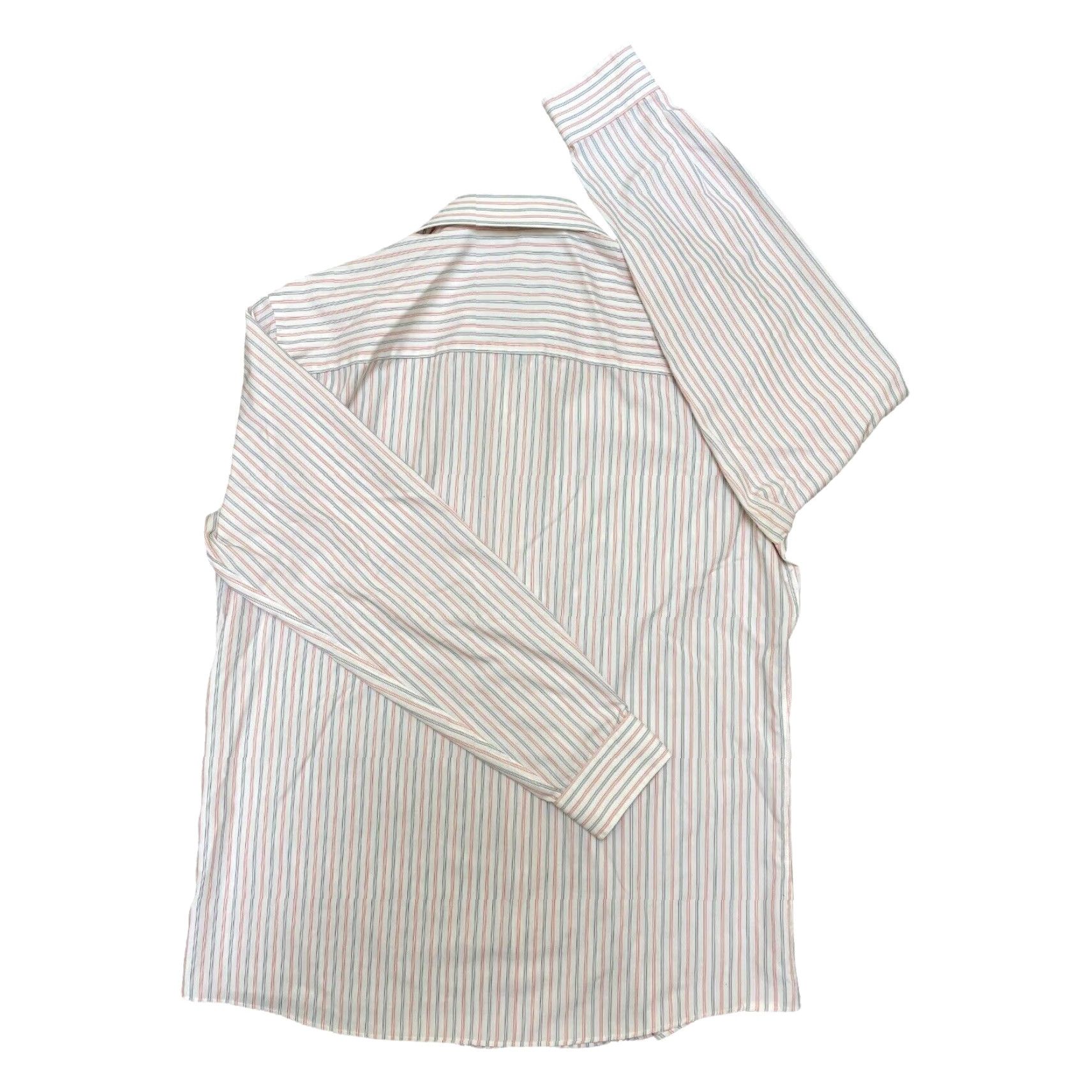 Kenneth Cole VINTAGE Kenneth Cole Men's Button-Up Shirt Striped Red White Blue Slim Large Size US L / EU 52-54 / 3 - 3 Thumbnail