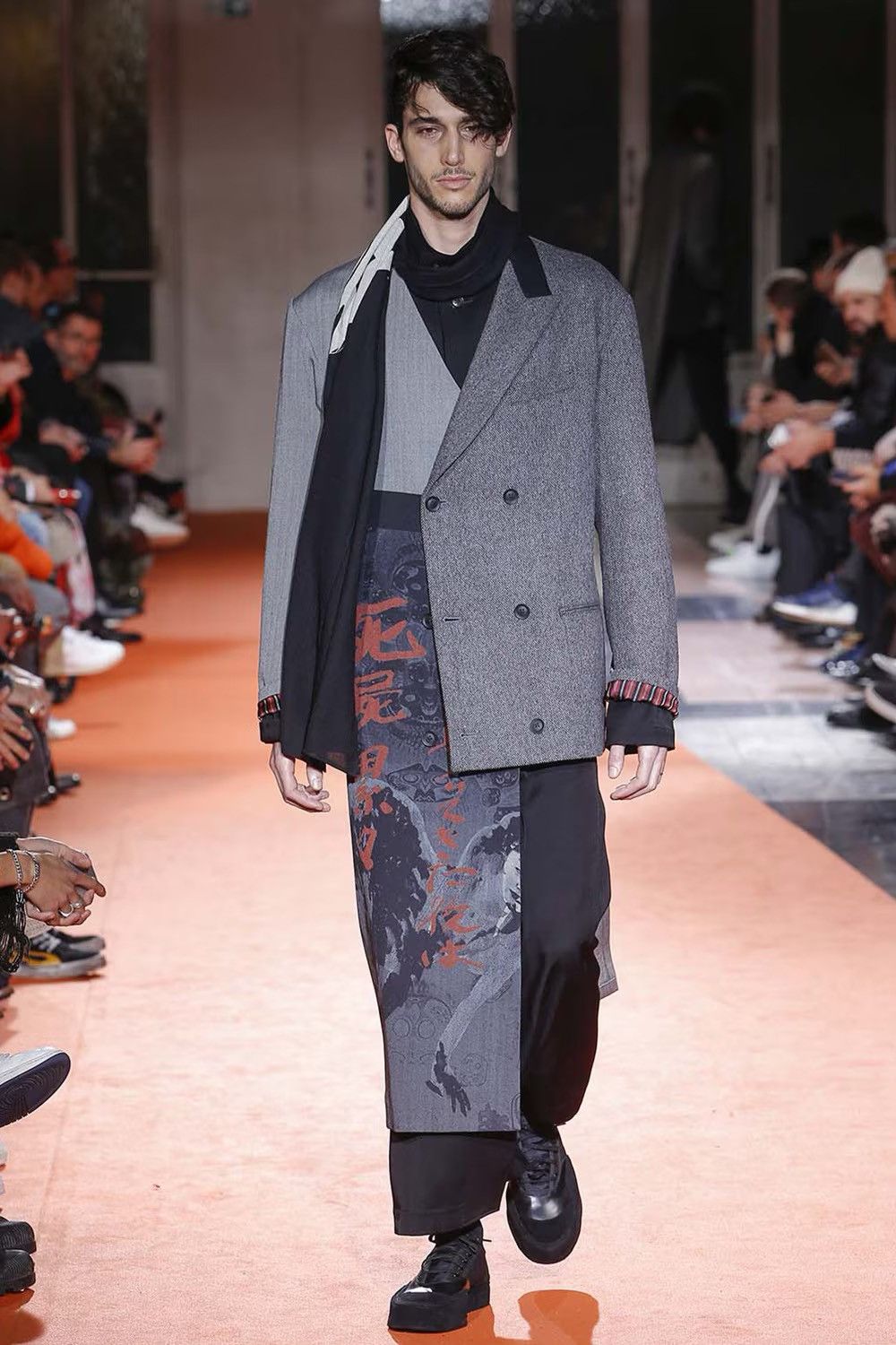 Yohji Yamamoto Yohji Yamamoto Pour Homme Black Scandal AW18 Printed Skirt Size US 32 / EU 48 - 6 Thumbnail